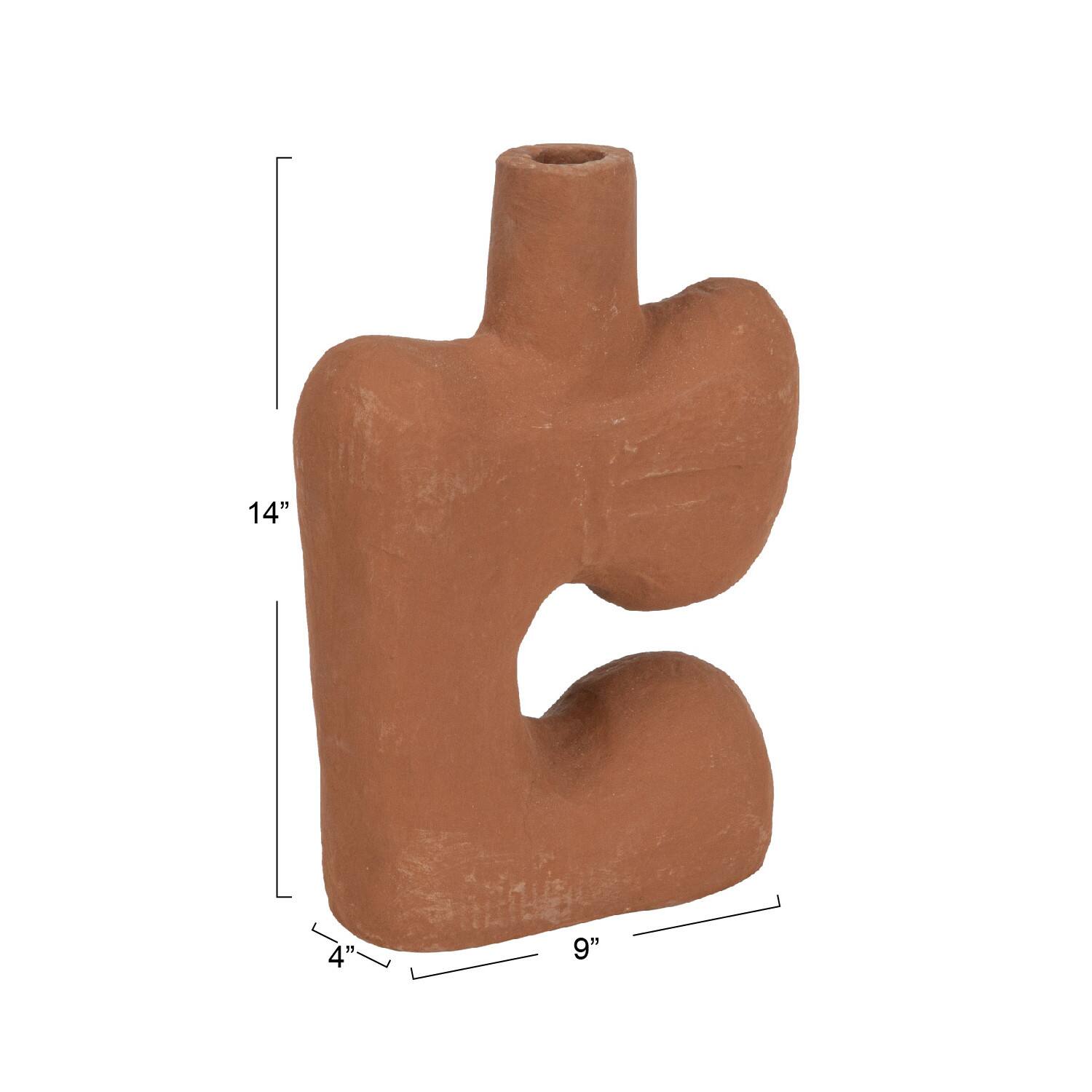 Hello Honey® 14" Modern Abstract Decorative Paper Mache Vase