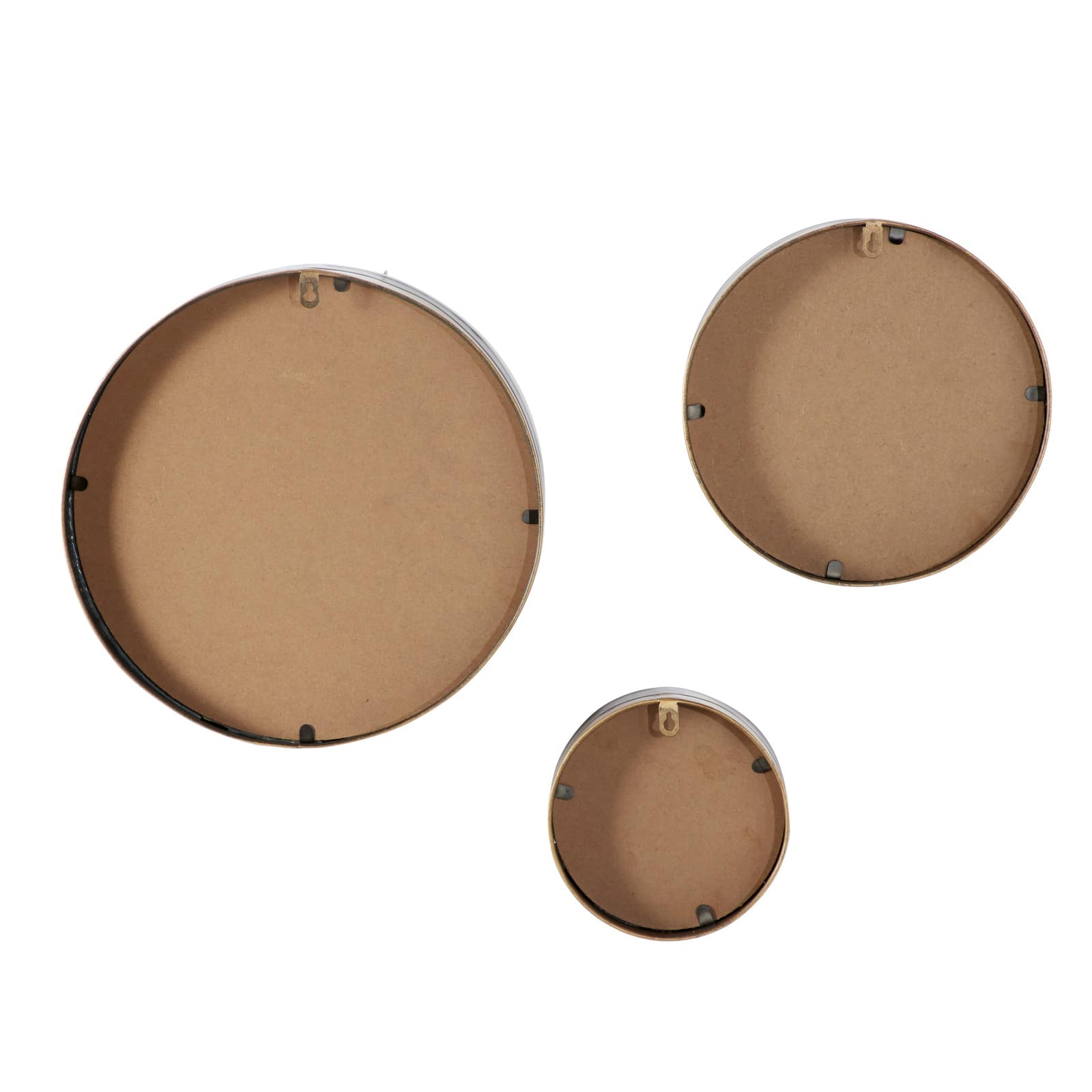 Black Metal Wall Mirror Set