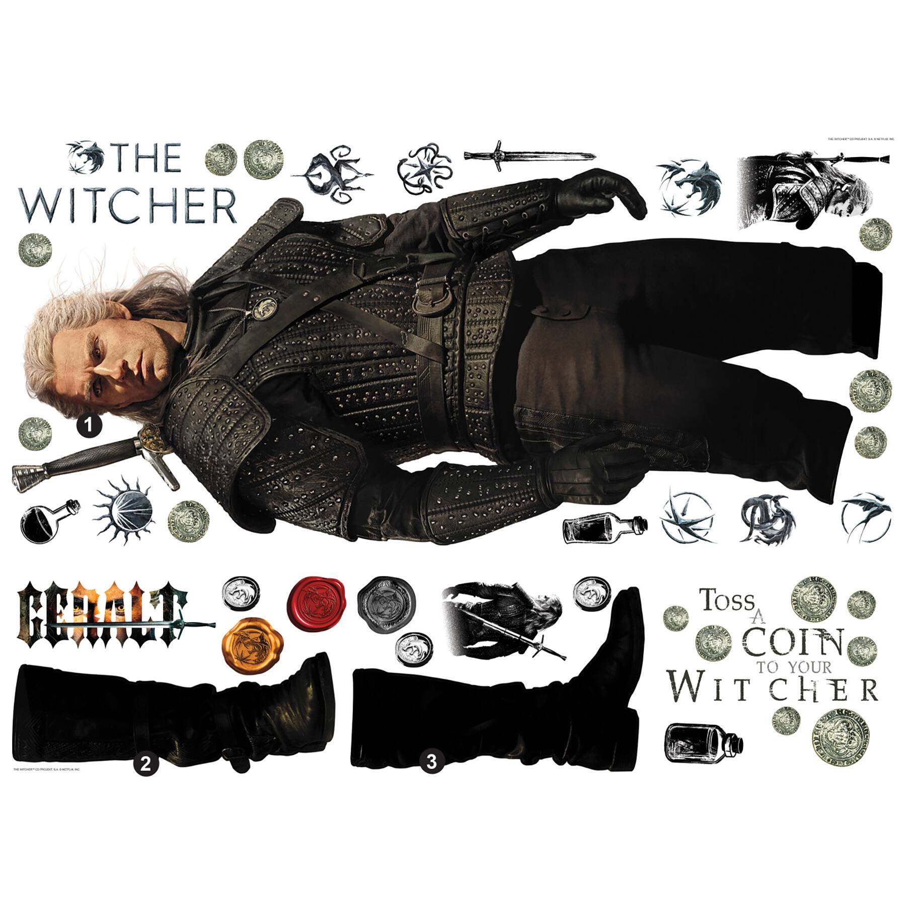 RoomMates The Witcher Geralt Giant Peel & Stick Wall Decals