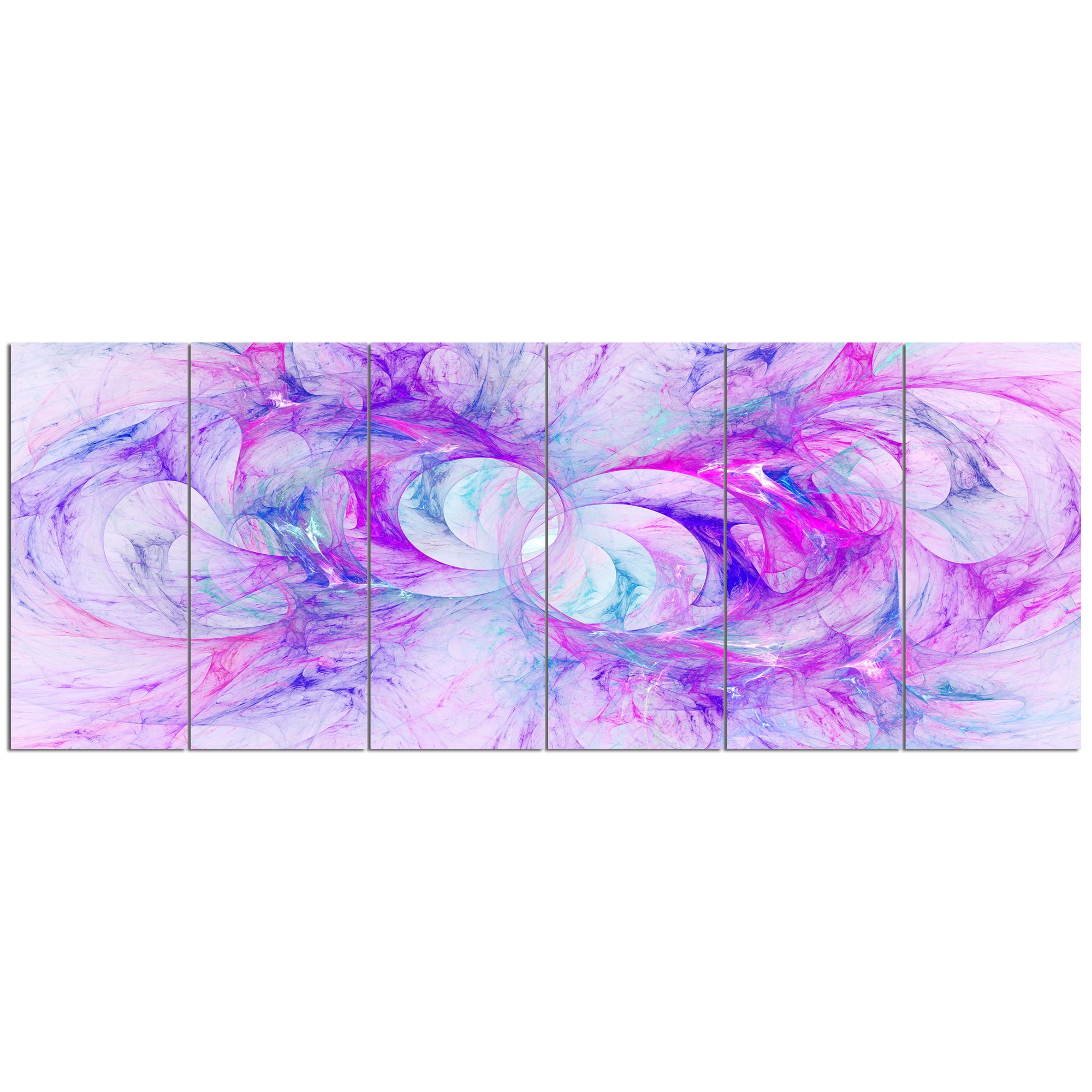 Designart - Light Purple Fractal Texture - Abstract Canvas Art Print