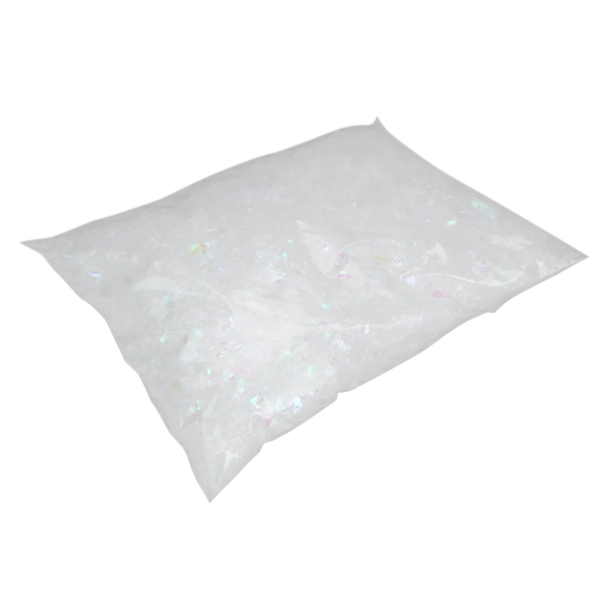 1.75qt. White Iridescent Artificial Powder Snow Flakes