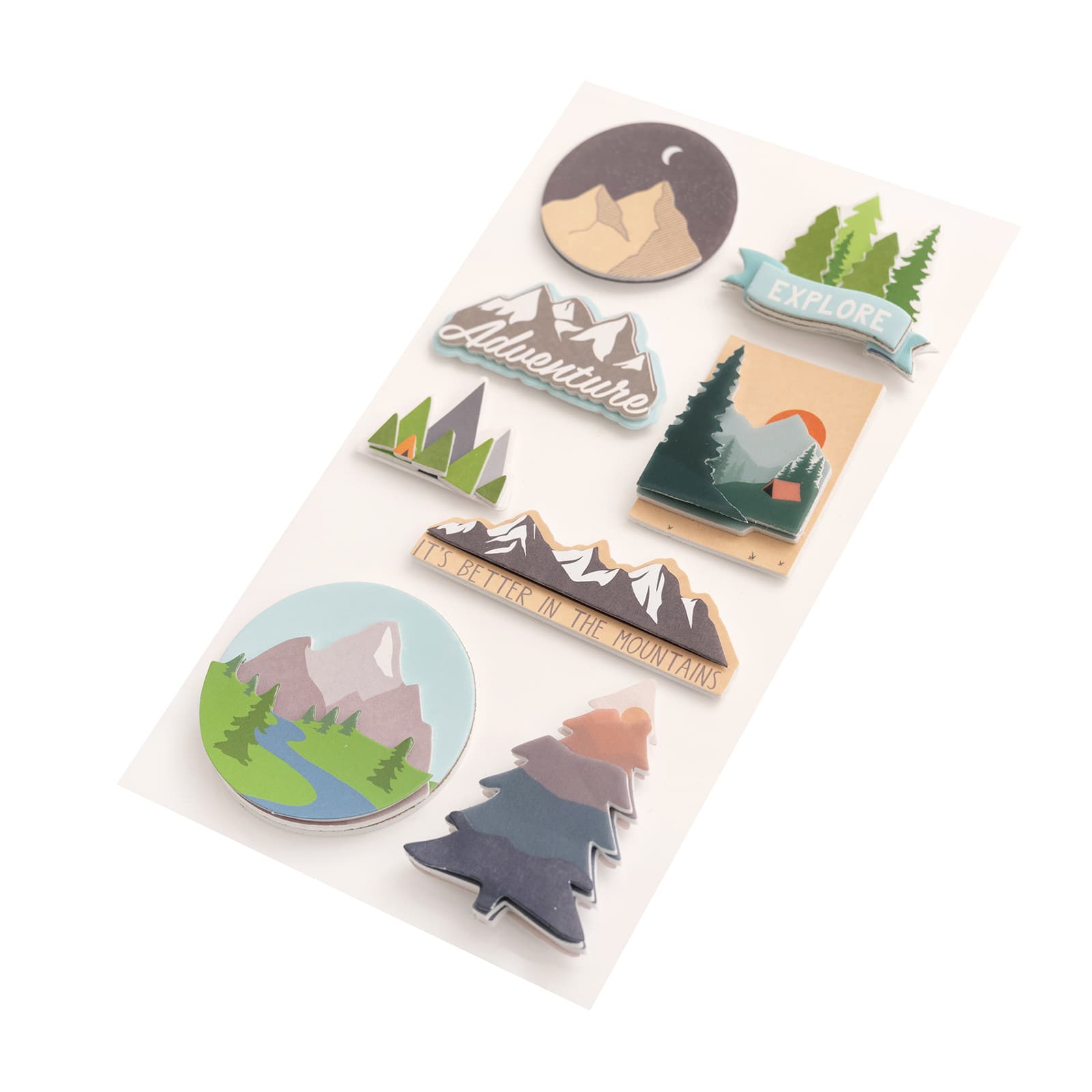 12 Pack: Mountains Dimensional Stickers by Recollections™
