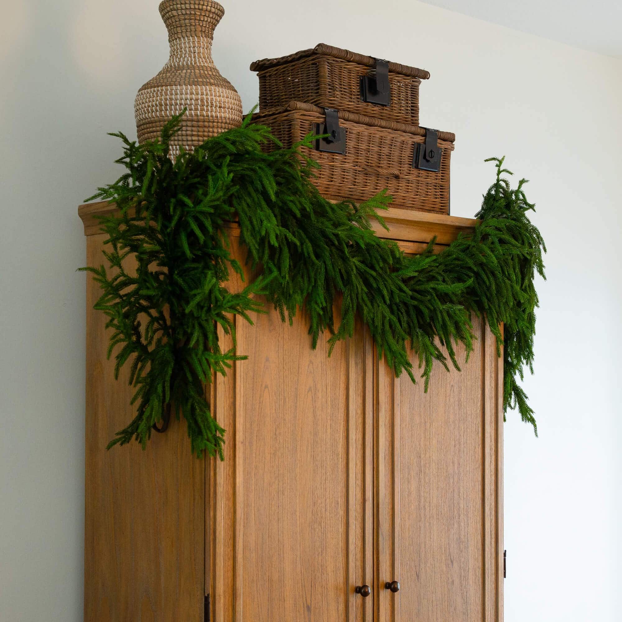 8ft. Artificial Real Touch Norfolk Island Pine Garland with Natural Look