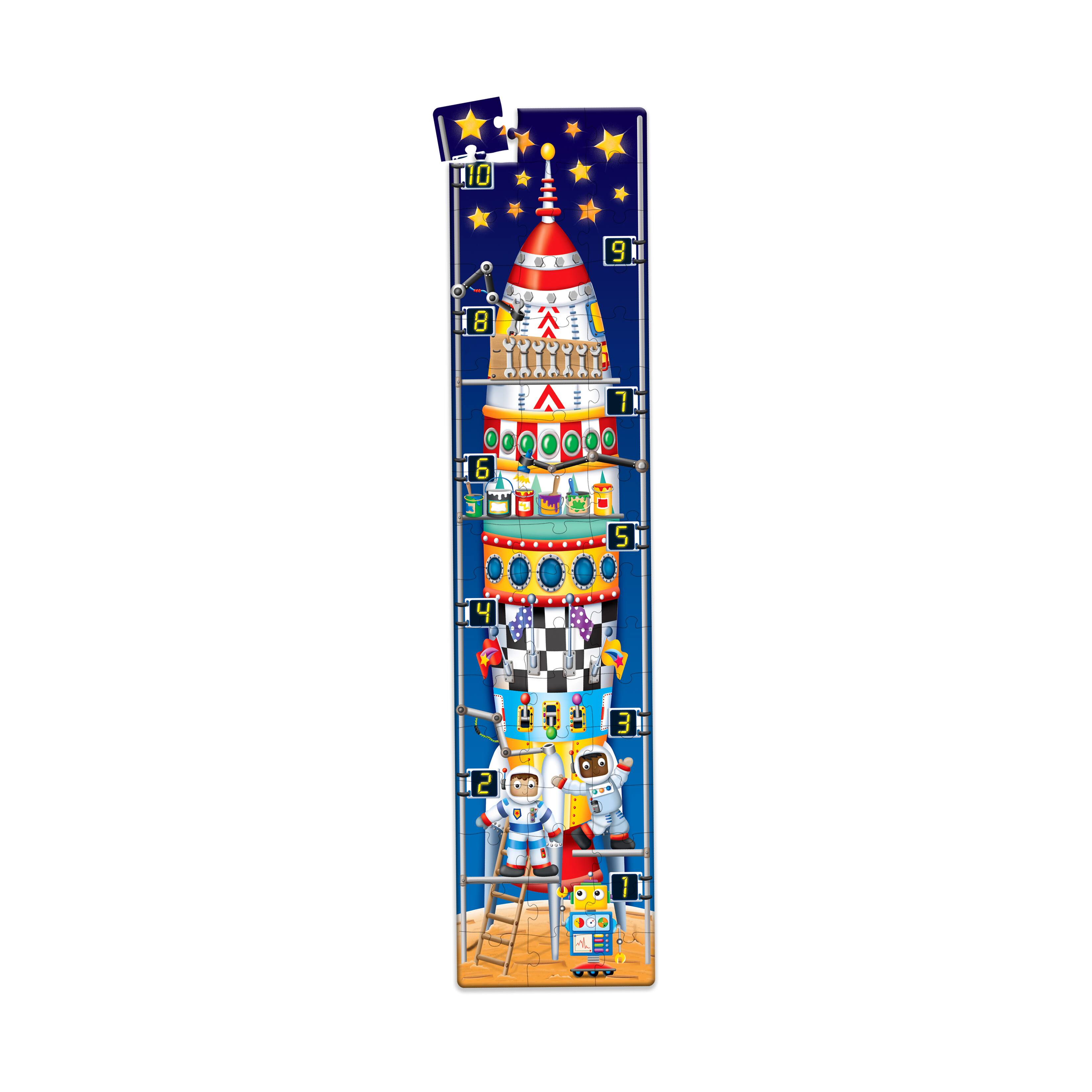 Long & Tall Puzzle - 123 Rocket Ship: 50+ Pcs