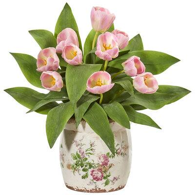 Tulip Artificial Arrangement in Floral Design Vase | Michaels