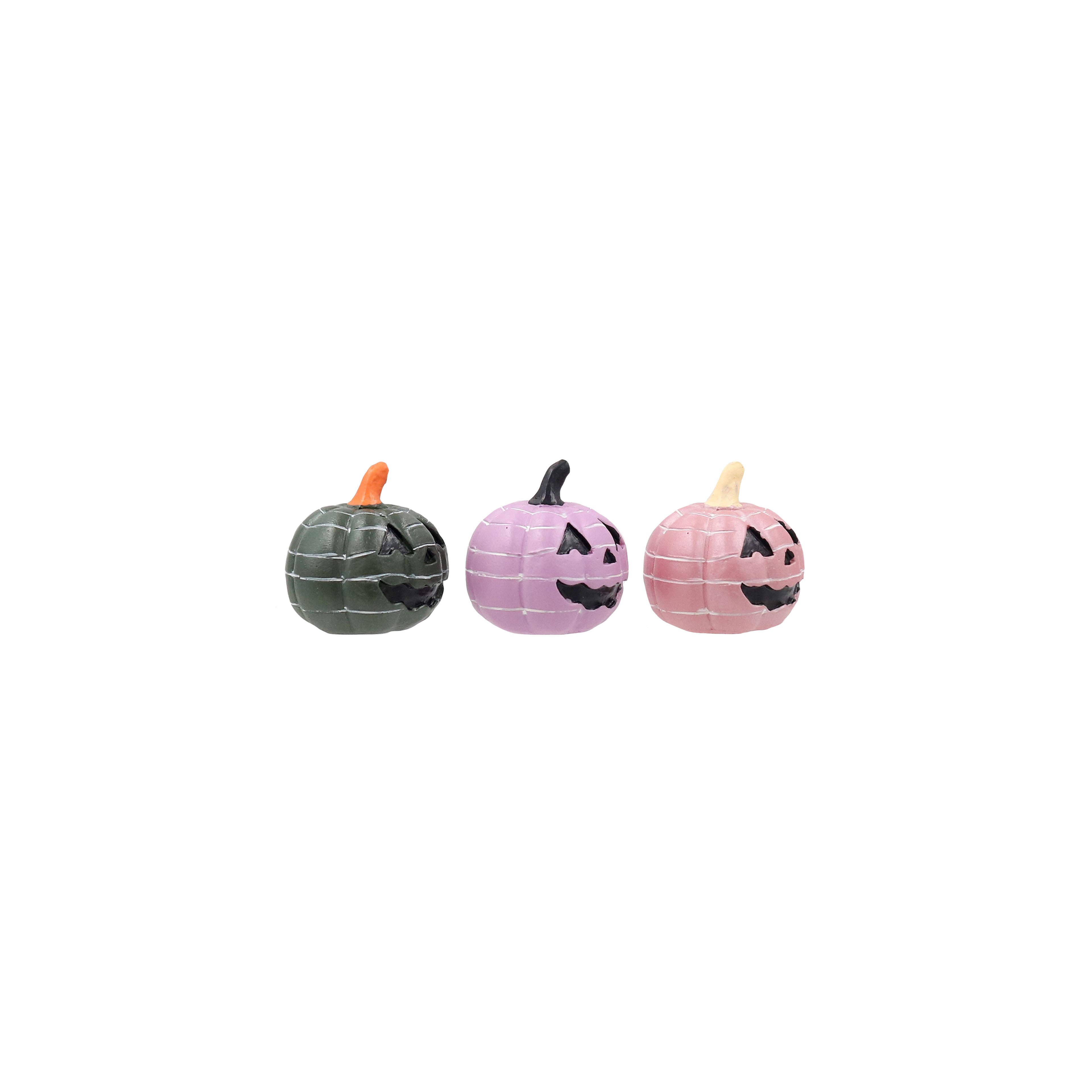 Mini Pink, Black & Lavender Striped Jack-o'-Lantern Set by Ashland®