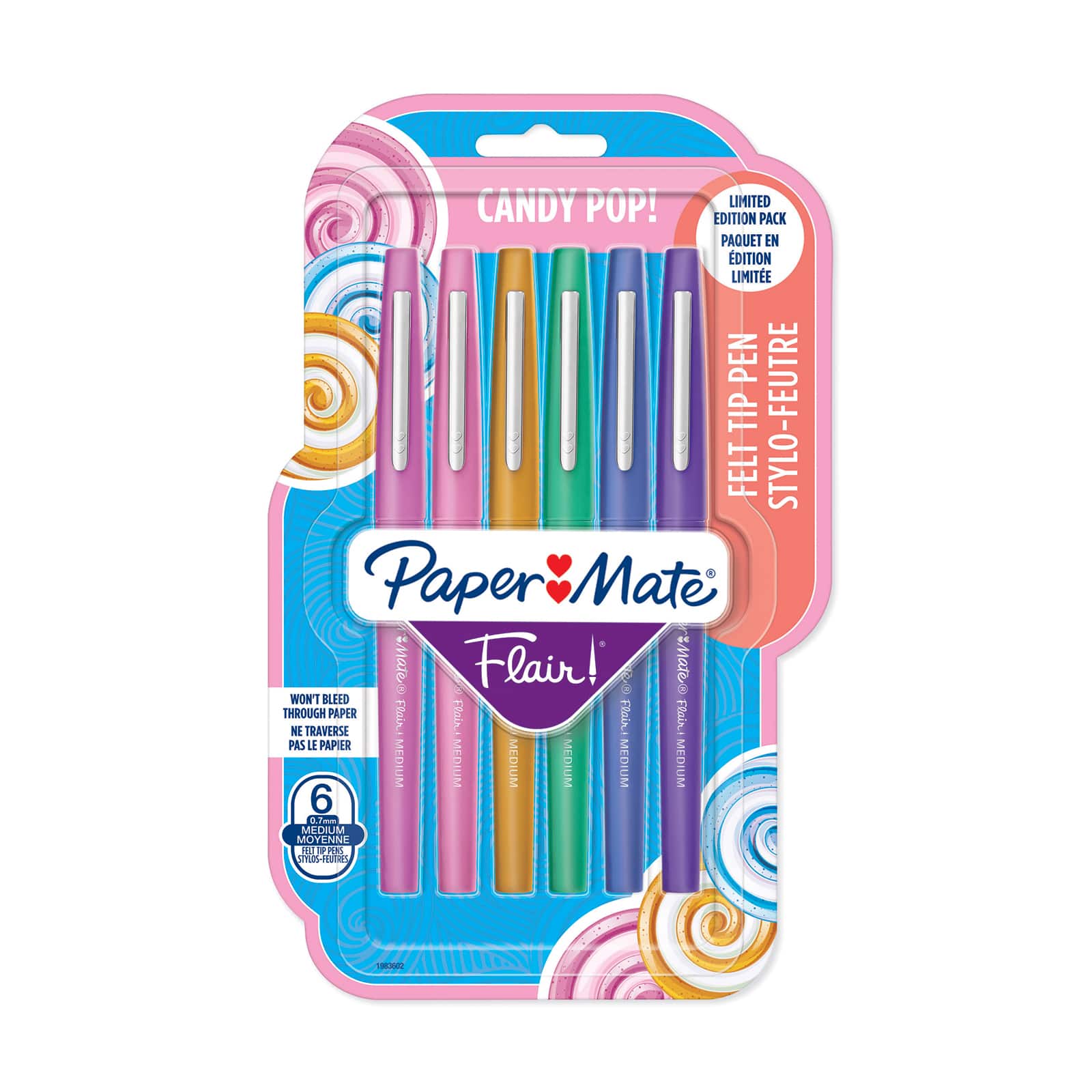12 Packs: 6 ct. (72 total) Paper Mate&#xAE; Flair&#xAE; Felt Tip Candy Pop Pen Set