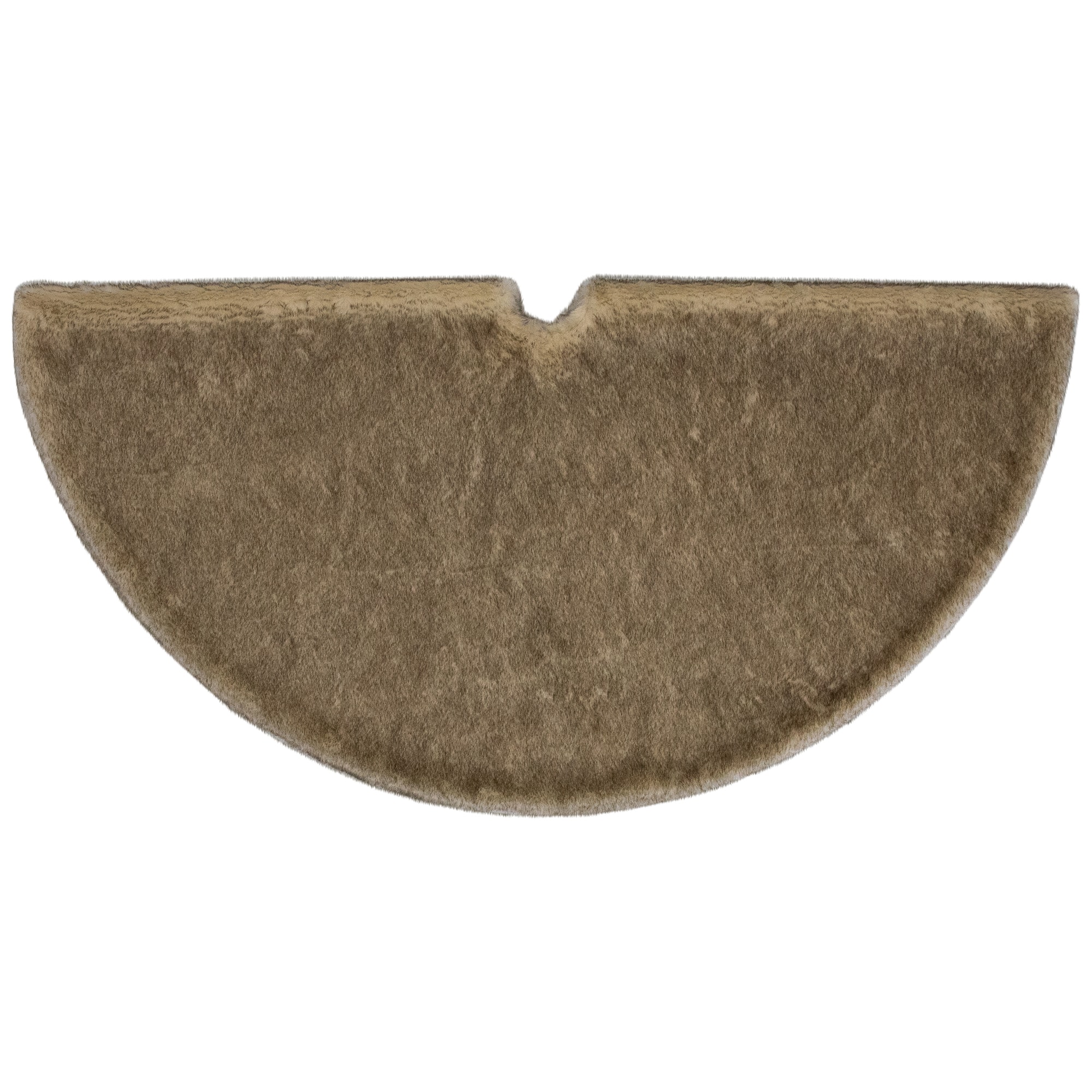 Faux Fur Christmas Tree Skirt - 48&#x22; - Brown