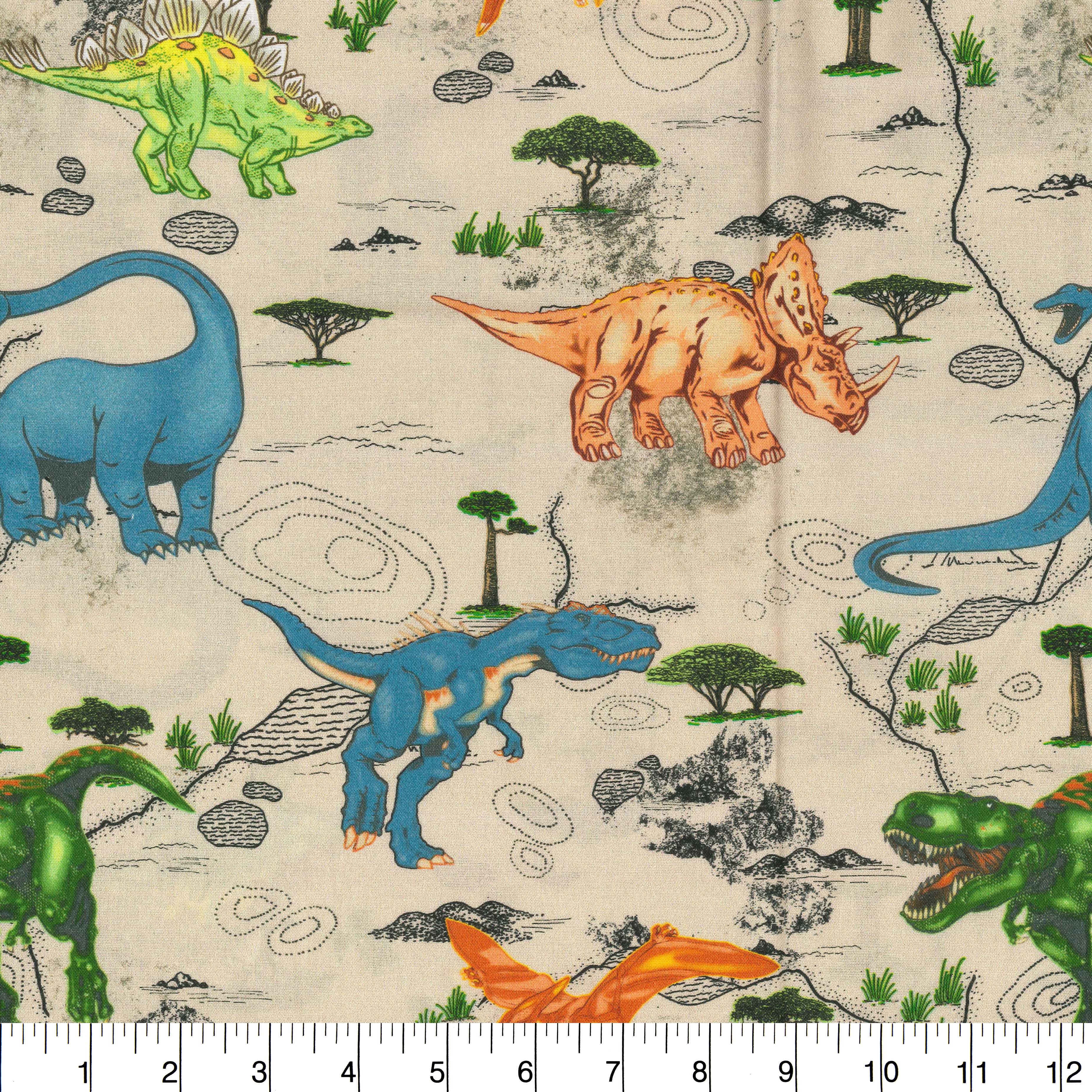 Fabric Traditions Dinosaurs Cotton Fabric