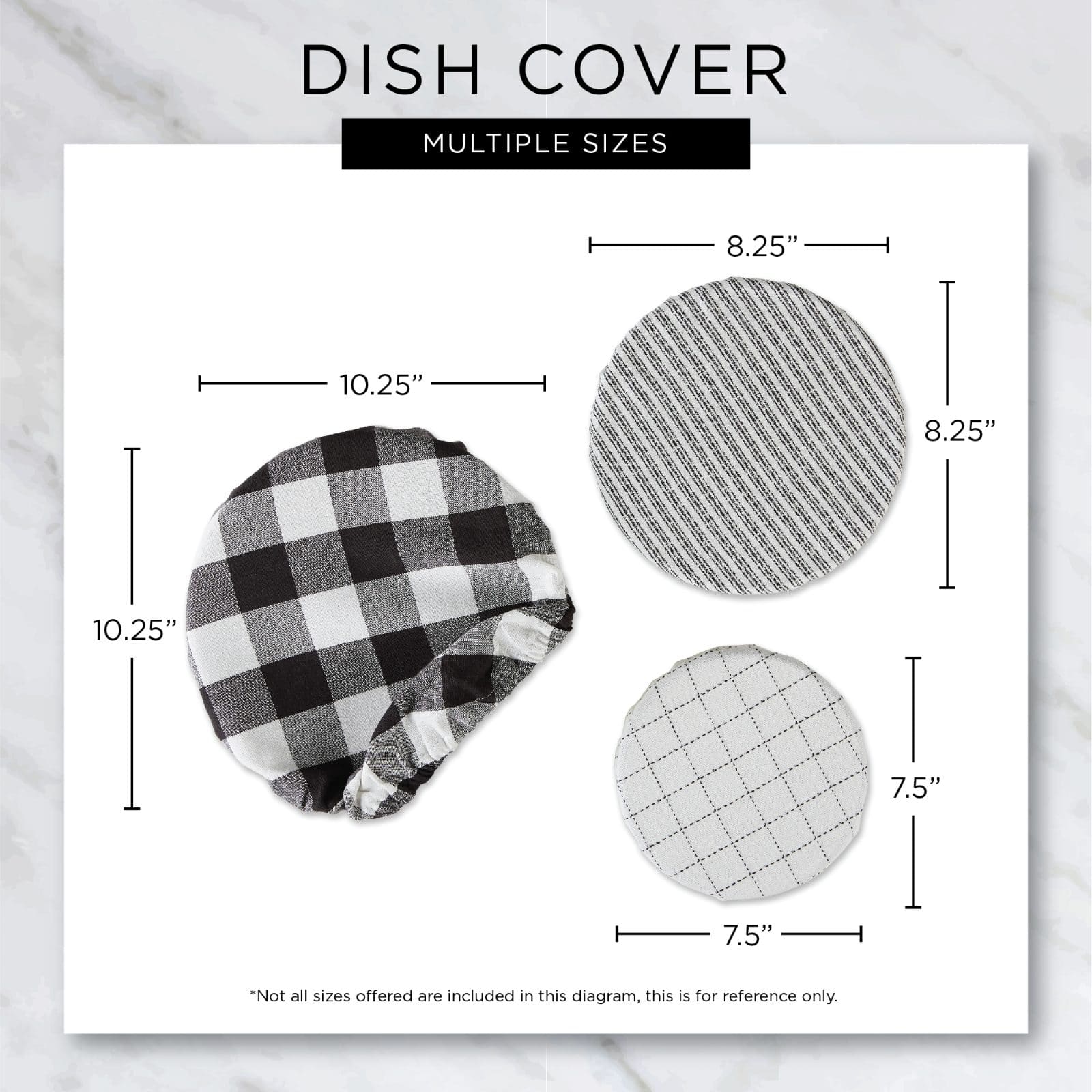 DII® Assorted Black Farmhouse Woven Dish Cover Set