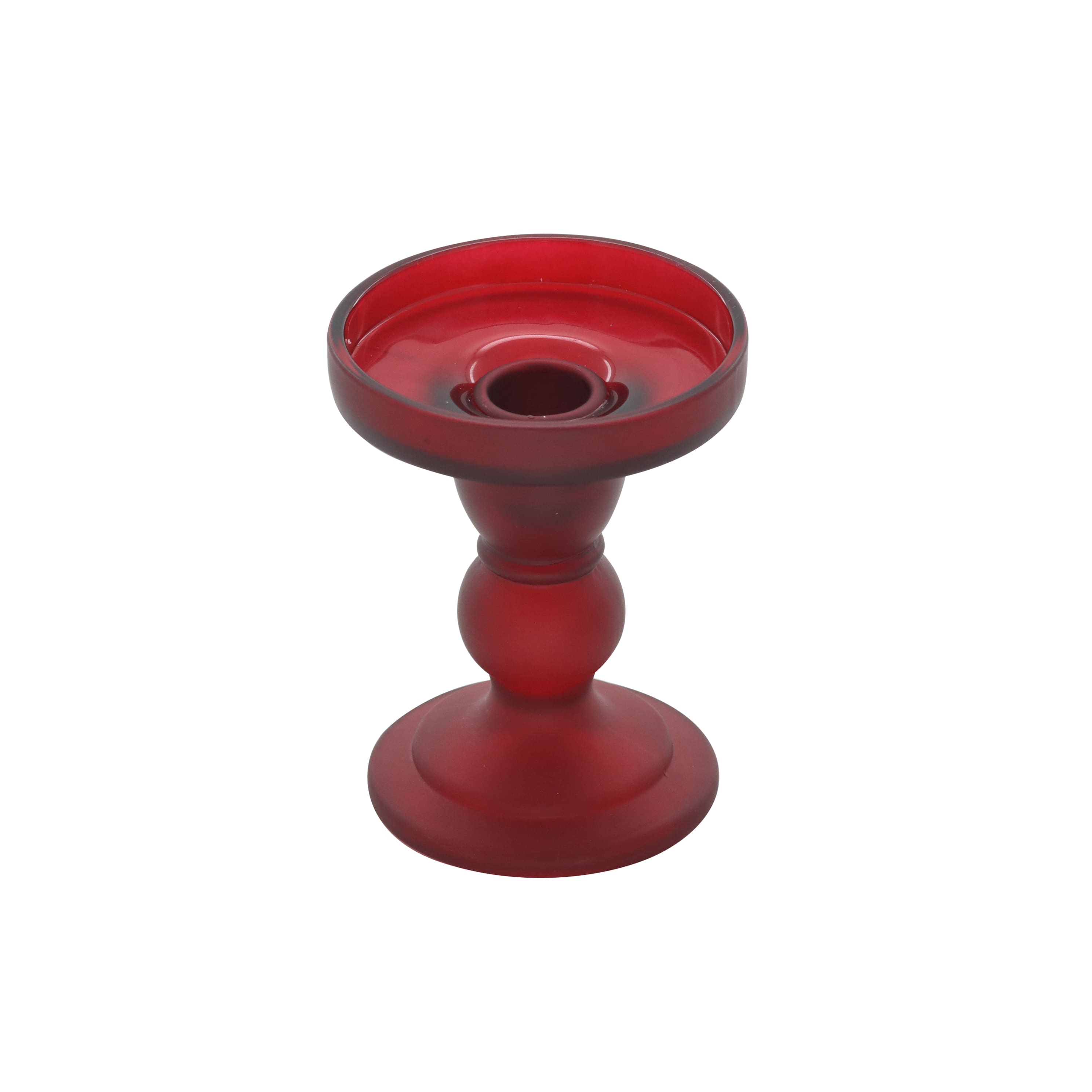 Medium Red Glass Candle Holder by Ashland&#xAE;