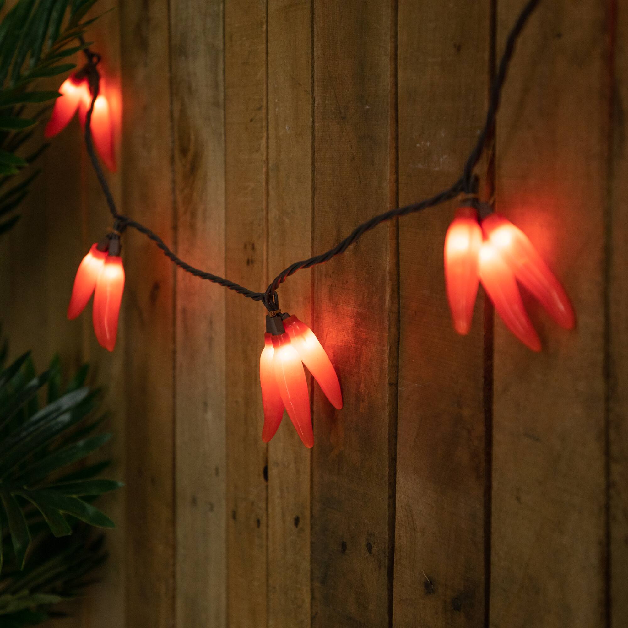 36ct. Orange Chili Pepper Clusters String Light Set