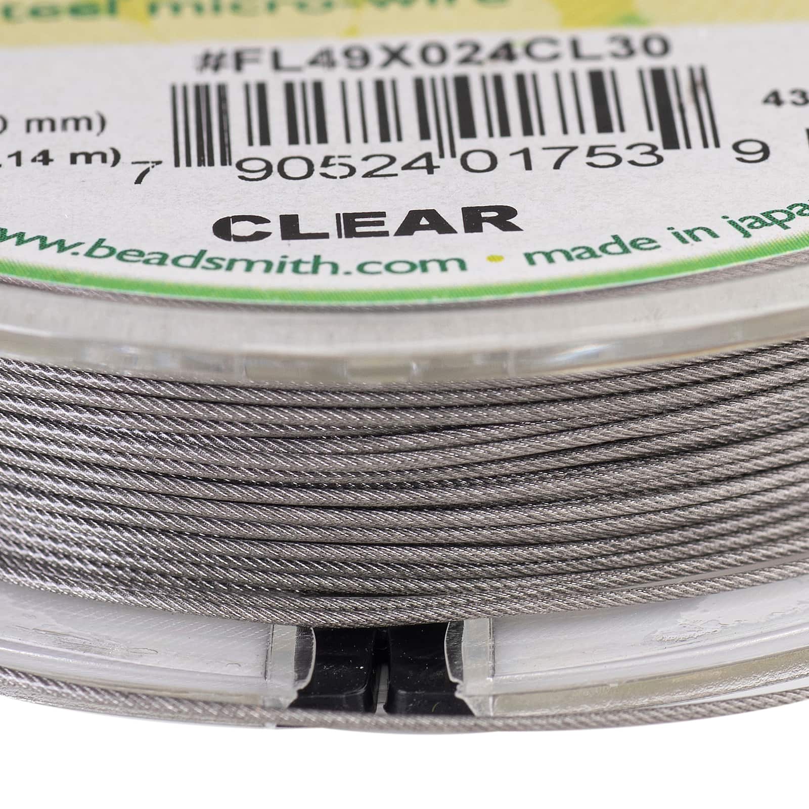 The Beadsmith&#xAE; Flex-rite&#xAE; 0.024&#x22; Clear 49 Strand Wire, 30ft.
