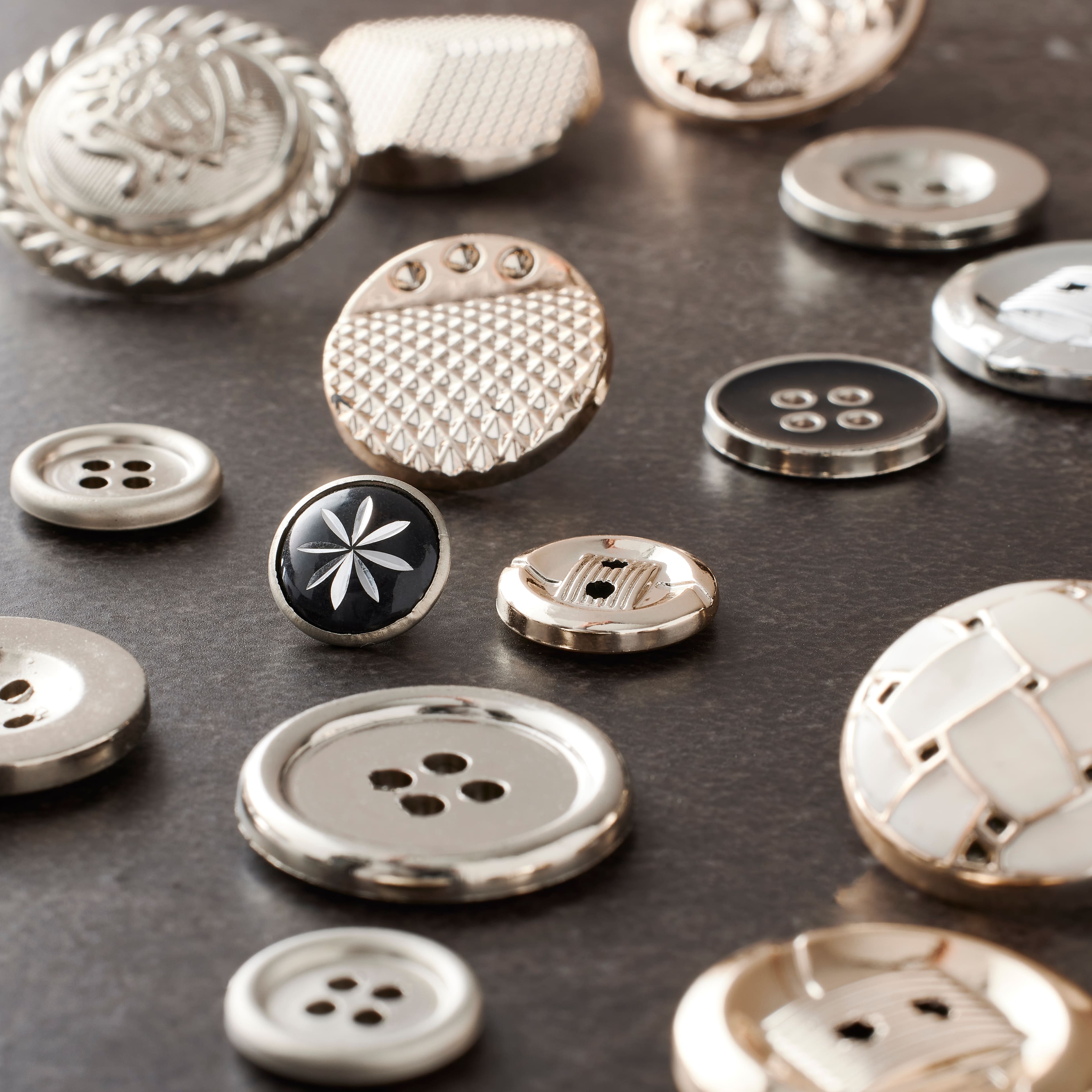 Gold & Silver Buttons By Loops & Threads®