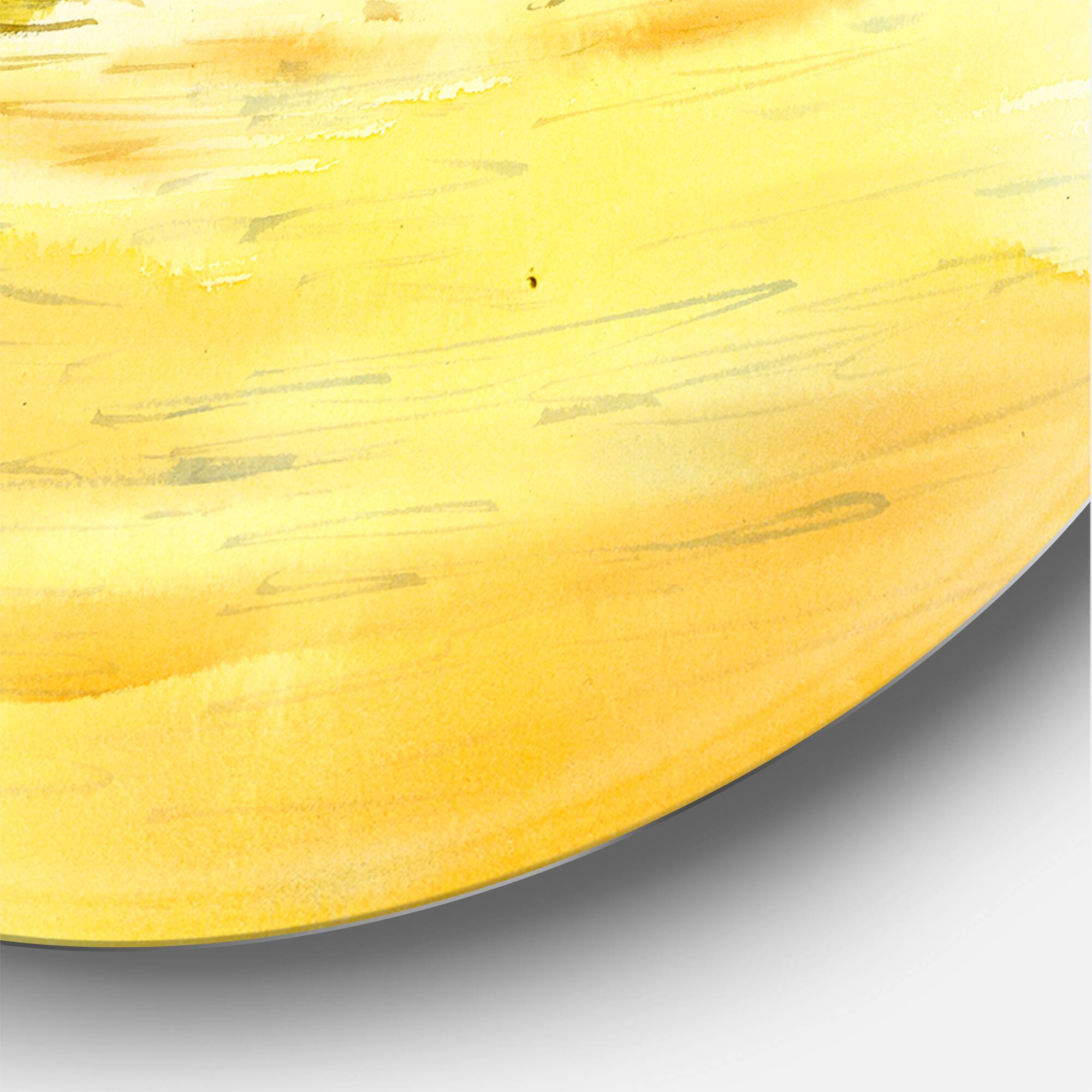 Designart - Pelicans On The Yellow River - Farmhouse Metal Circle Wall Art