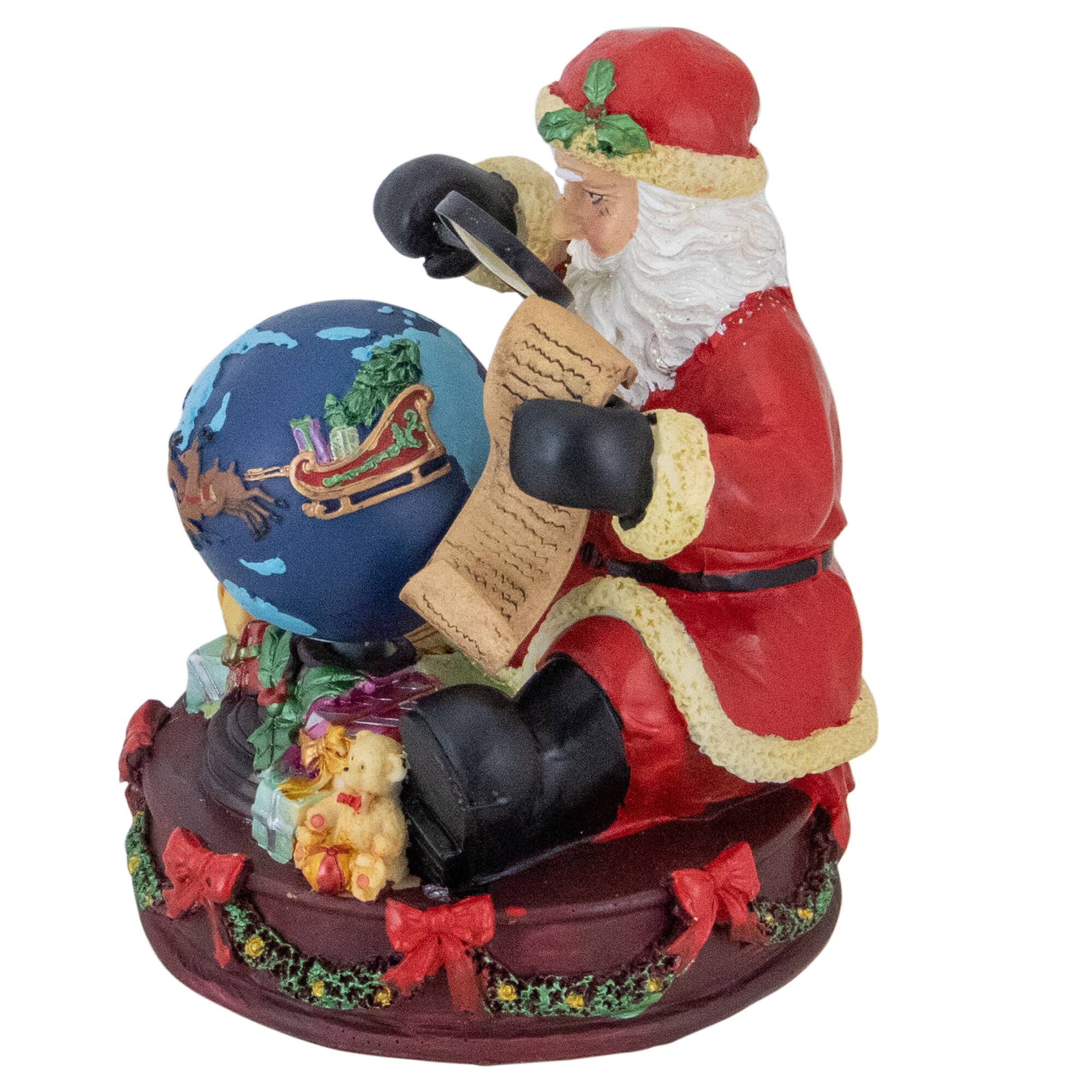 6" Musical Santa Claus Checking His List Christmas Figure