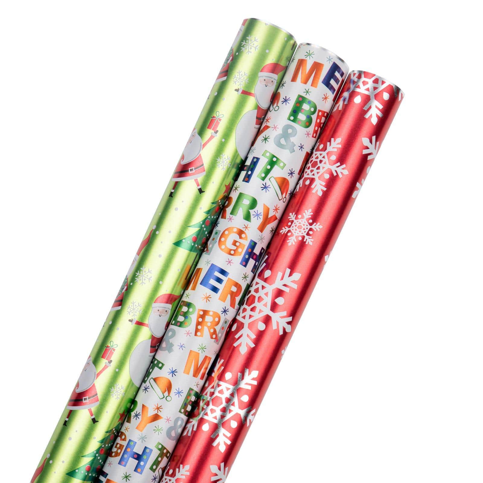 JAM Paper & Envelope 2ct Striped Gift Wrap Rolls Red/White