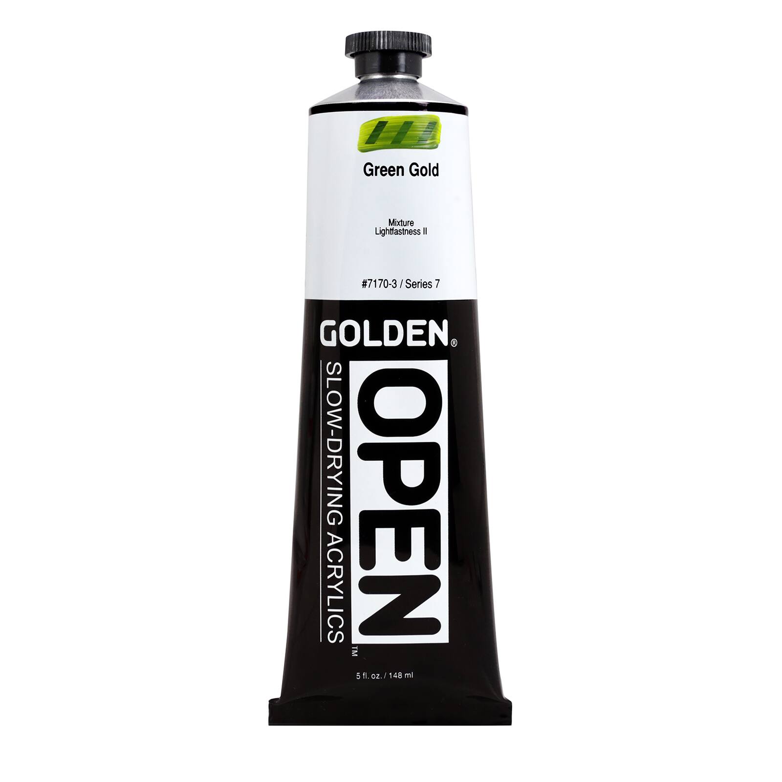 Golden OPEN Slow-Drying Acrylics, 5 oz Paint in Green Gold