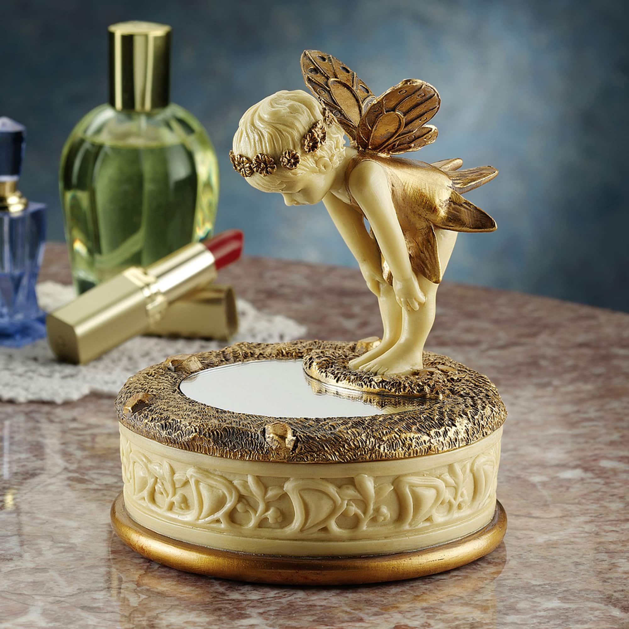 Design Toscano 6&#x22; A Pondering Fairy Collectible Box