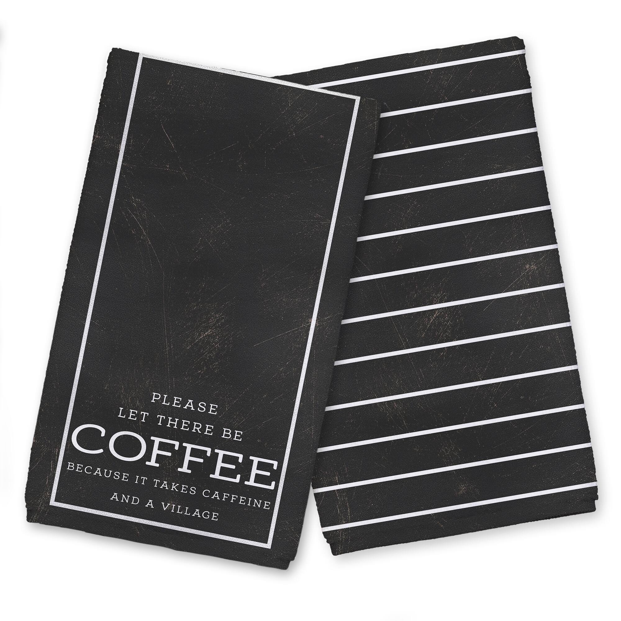 Coffee Caffeine Village 16" x 25" Towel Set