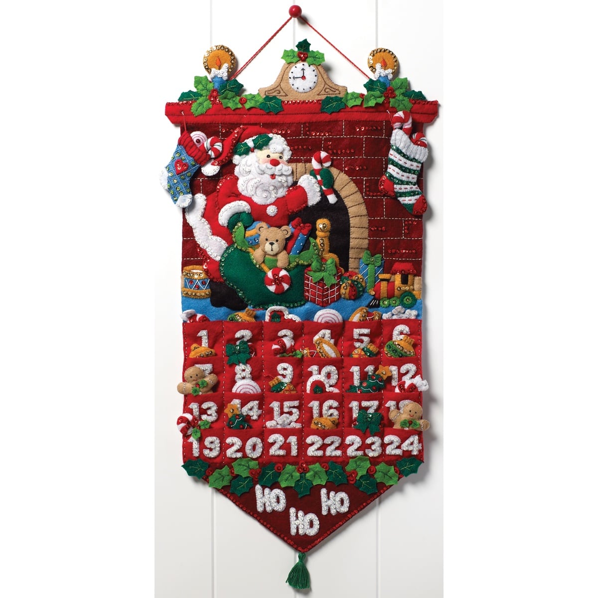 Bucilla Must Be Santa Advent Calendar Felt Kit Michaels