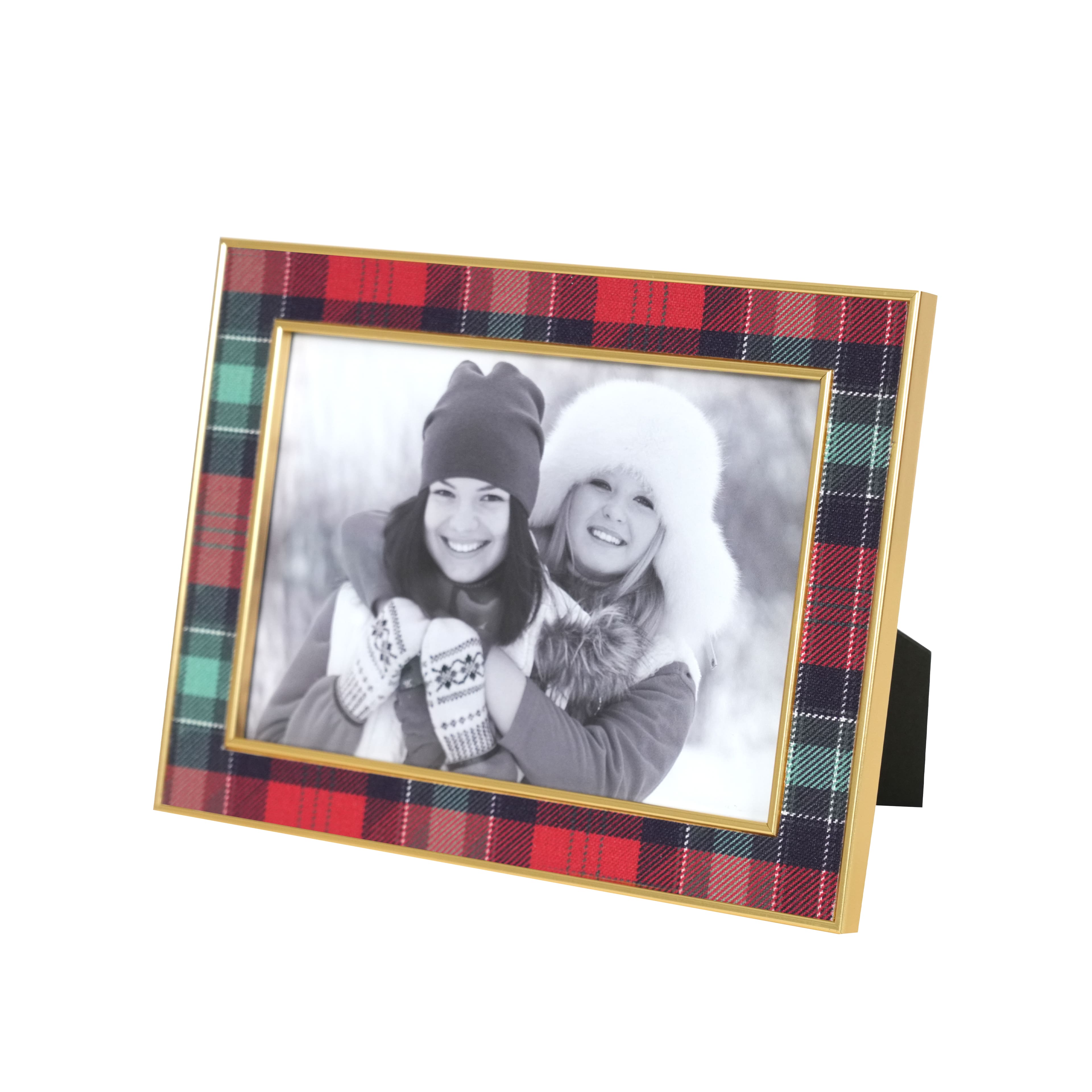 5&#x22; x 7&#x22; Holiday Pattern with Gold Edges Plastic Frame by Studio D&#xE9;cor&#xAE;