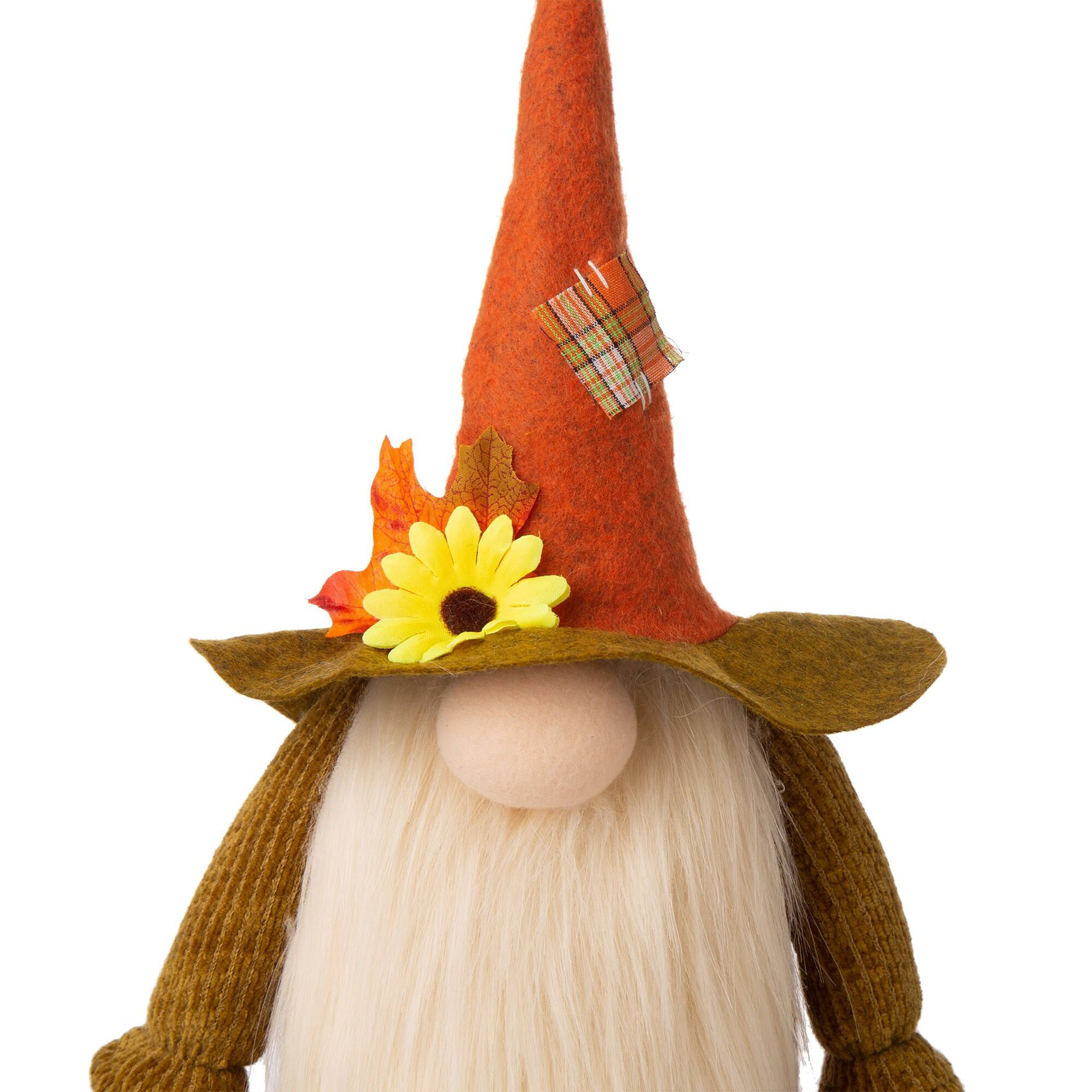 Glitzhome® 24" Fall Fabric Gnome Shelf Sitter Accent