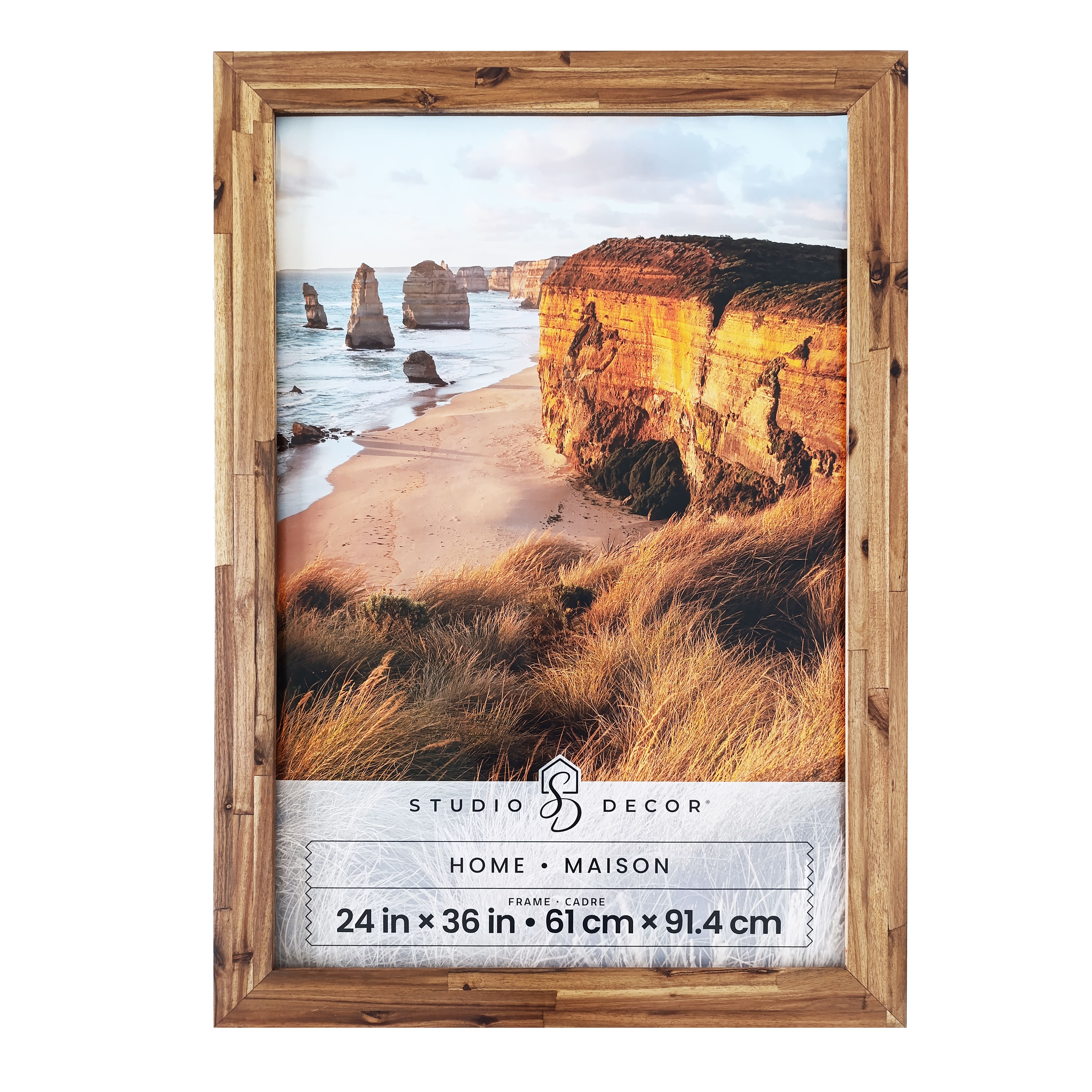 Home Natural Wooden Plank Frame by Studio D&#xE9;cor&#xAE;