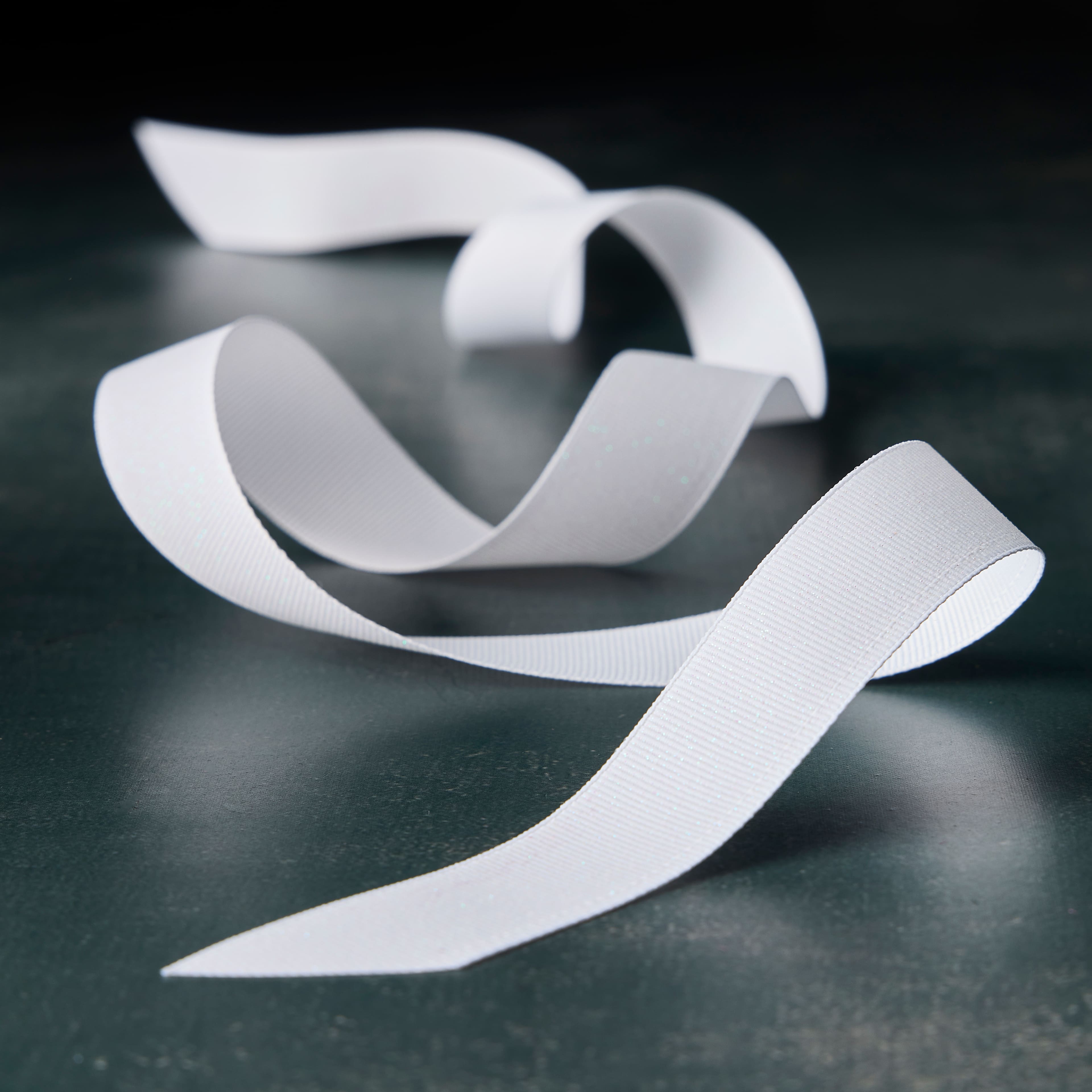 7/8&#x22; x 5yd. Grosgrain Glitter Ribbon by Celebrate It&#xAE; Classic