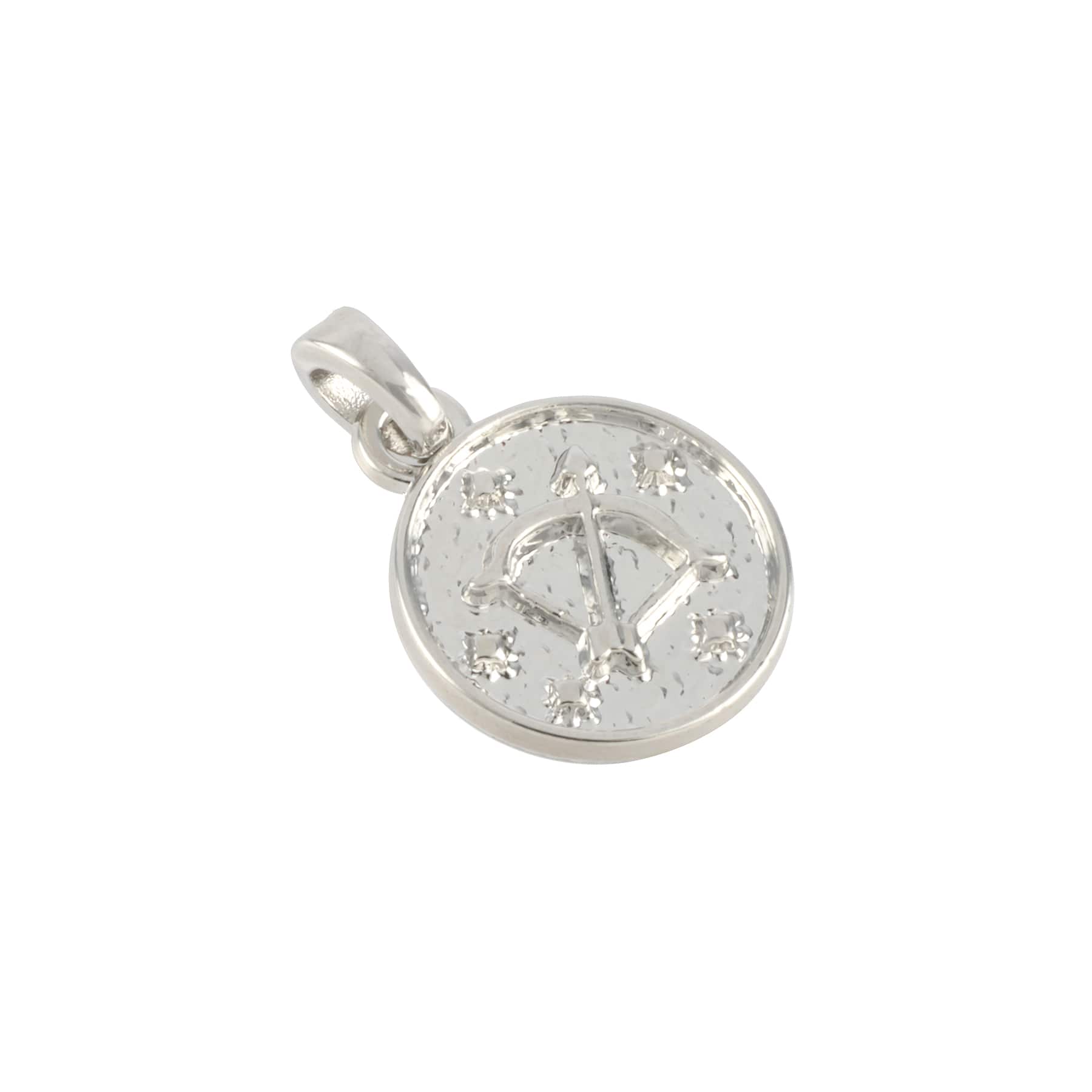 12 Pack: Metal Zodiac Coin Charm by Bead Landing™