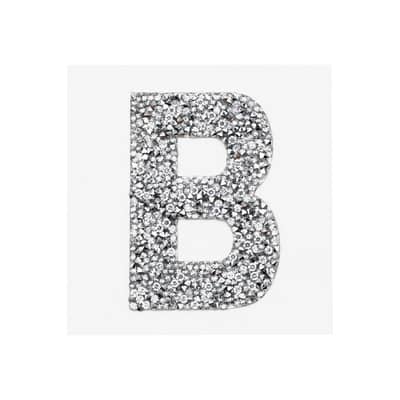 3" Crystal Letter Iron On Patch by Make Market® image