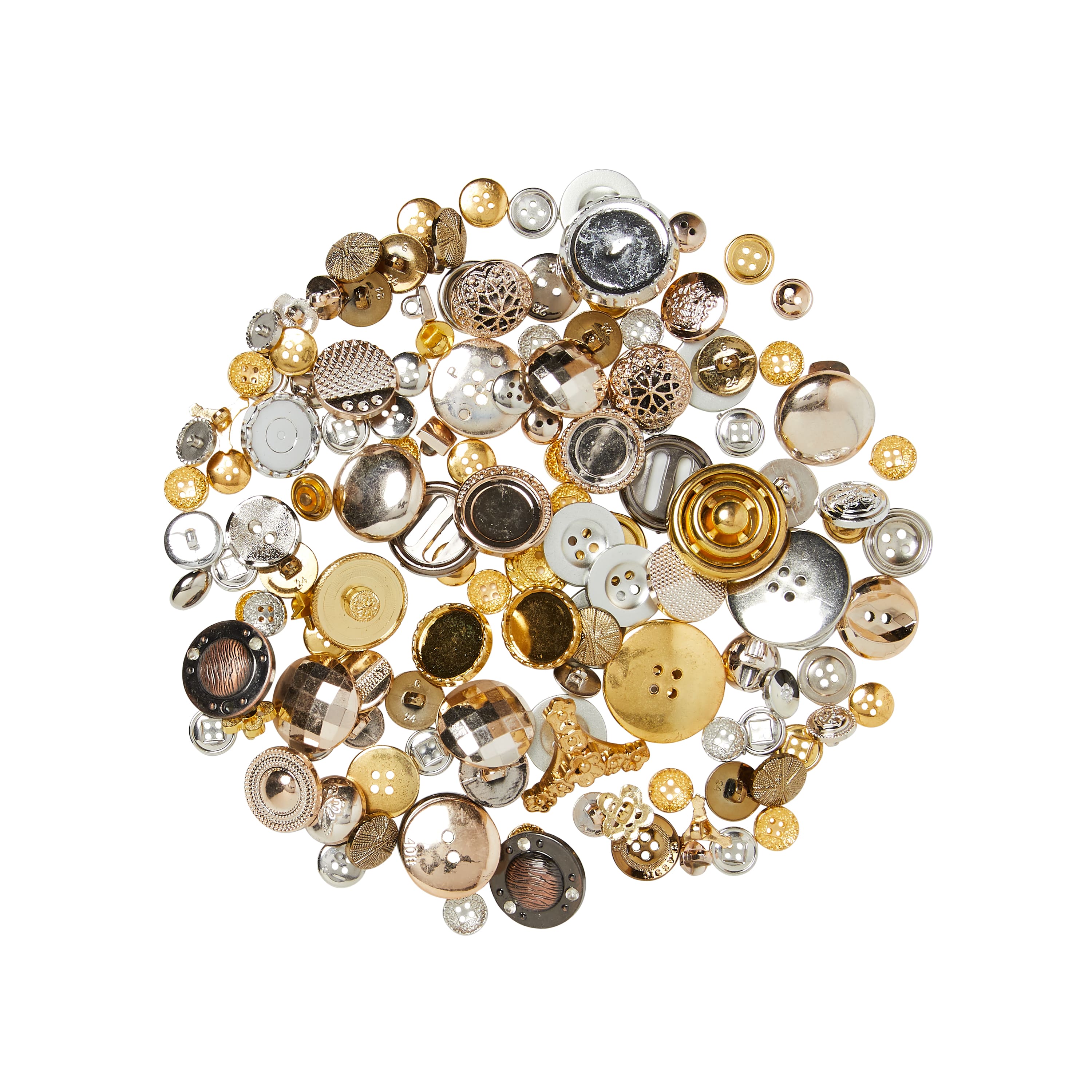 Loops & Threads Gold & Silver Buttons - 3.5 oz