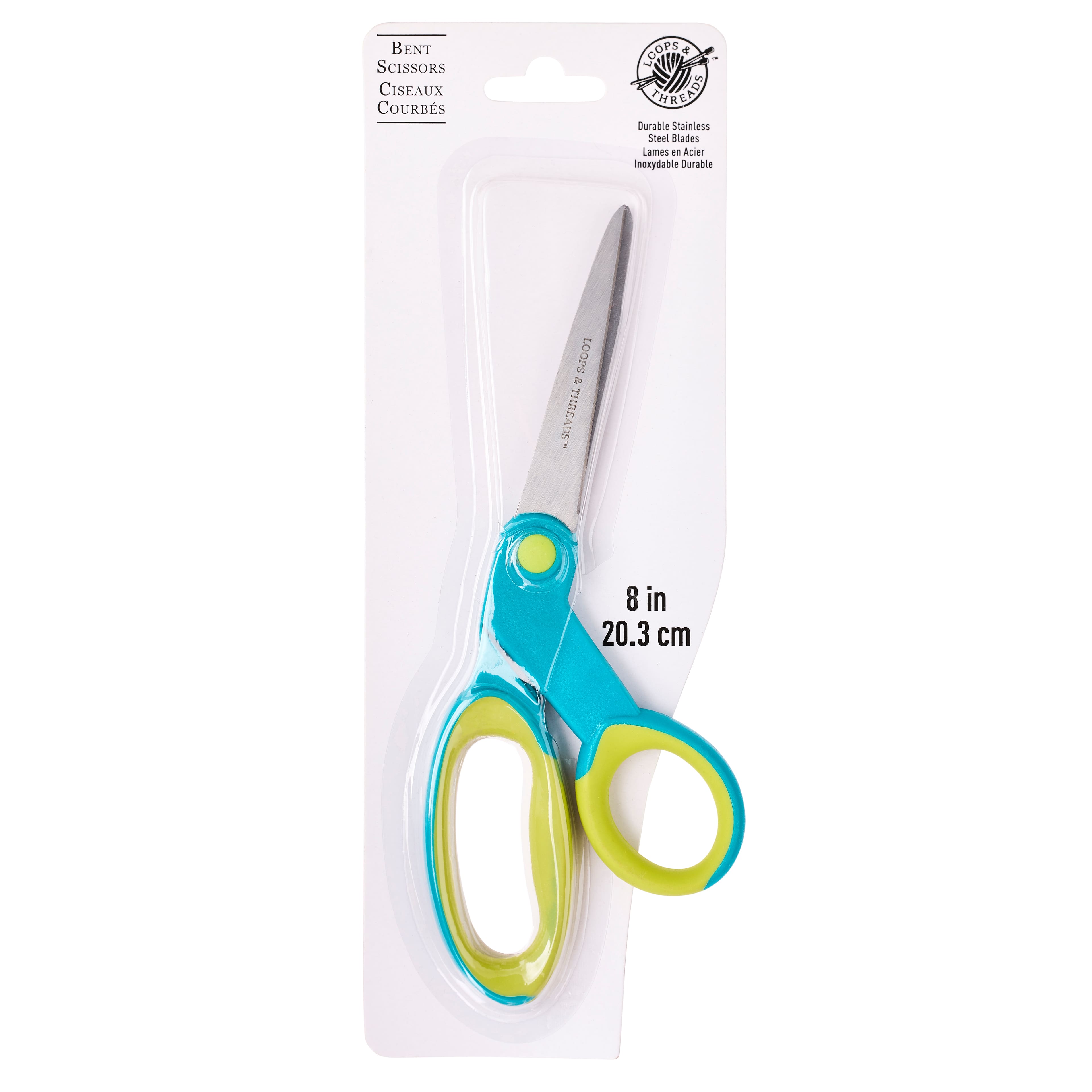 12 Pack: 8&#x22; Bent Scissors by Loops &#x26; Threads&#x2122;