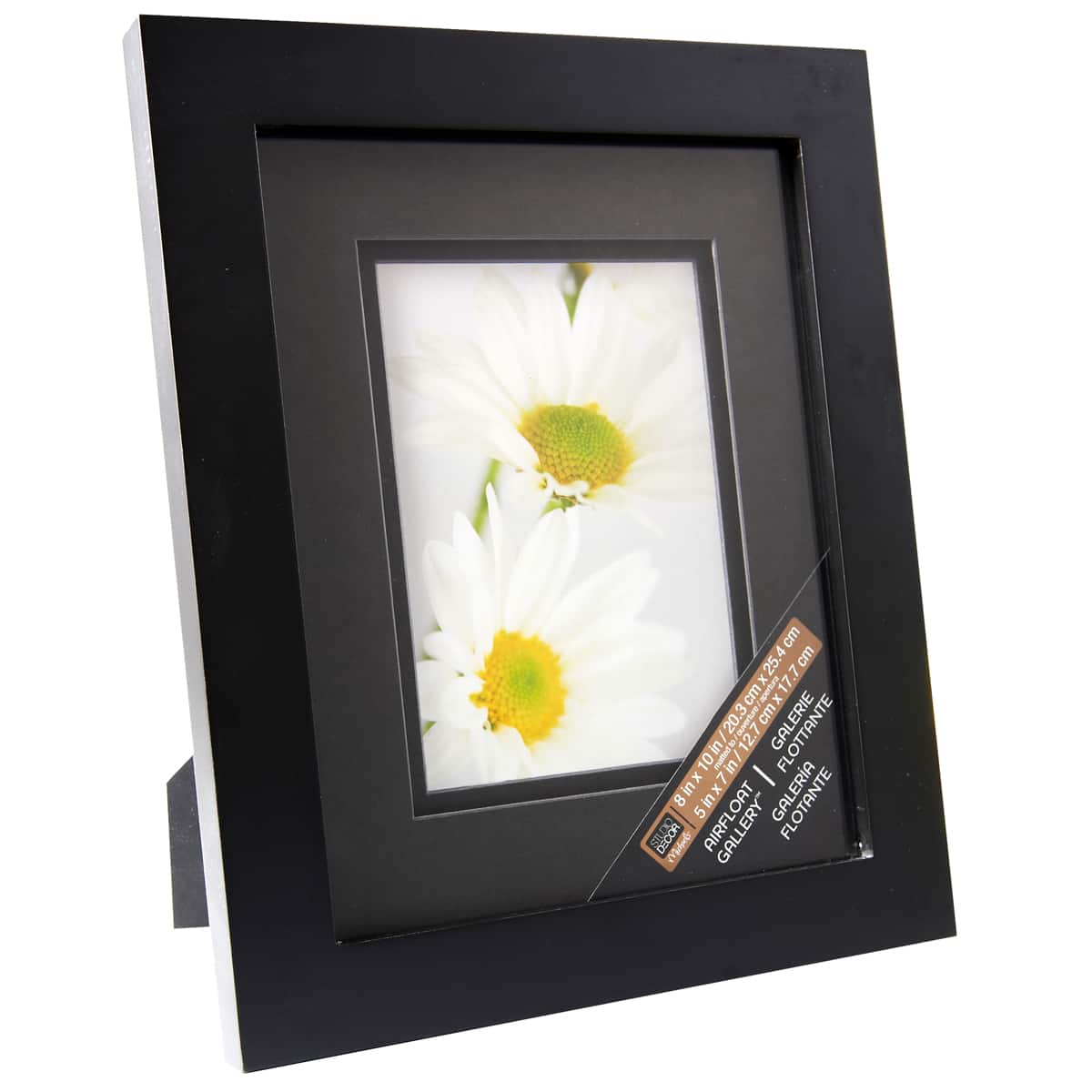 8 Pack: Black 5" x 7" Gallery Frame with Black Double Mat Airfloat Gallery™ by Studio Décor®