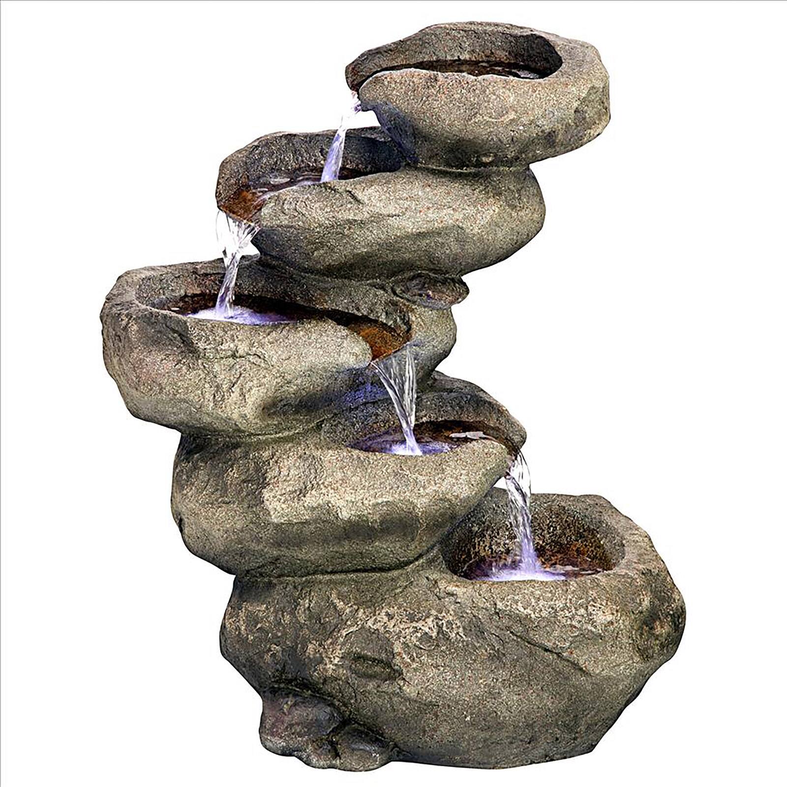 Design Toscano Avalanche Peak Cascading Garden Fountain