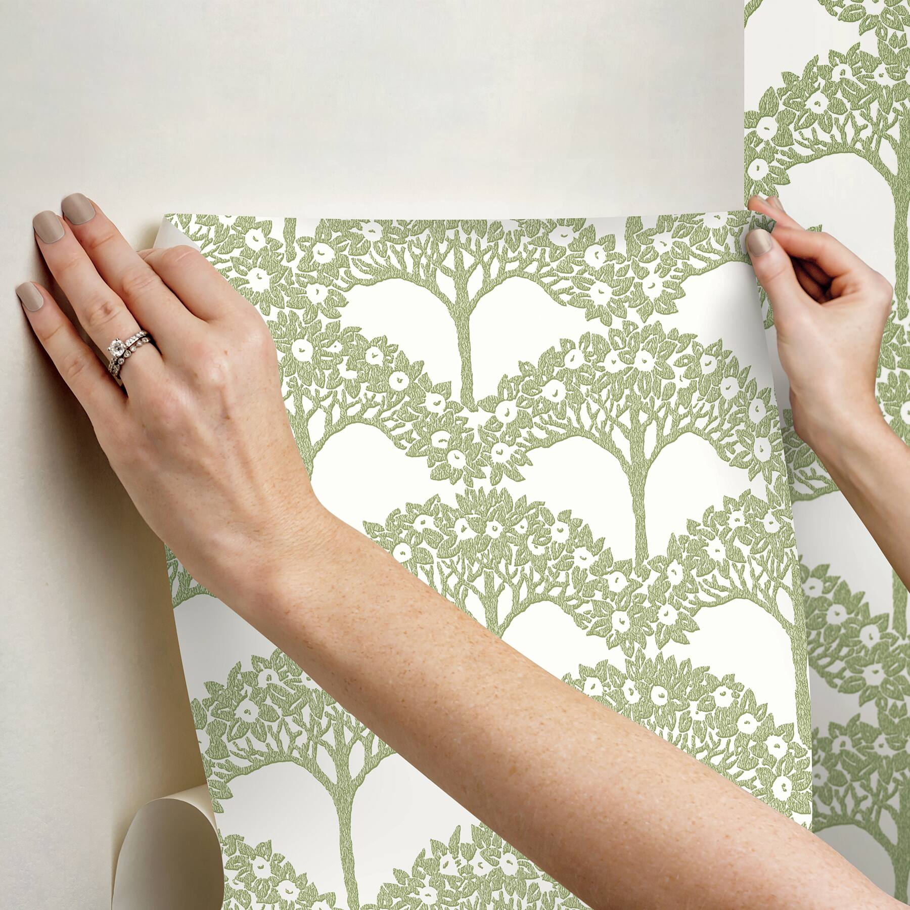 NuWallpaper Finley Green Peel & Stick Wallpaper