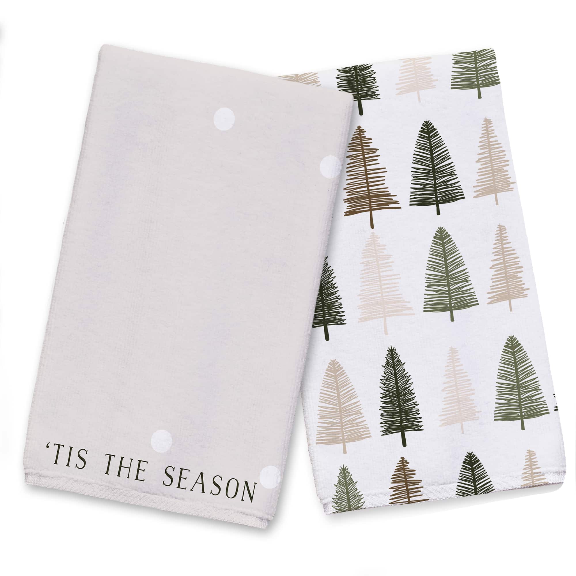 Tis the Season Snow Trees Tea Towels - Set of 2