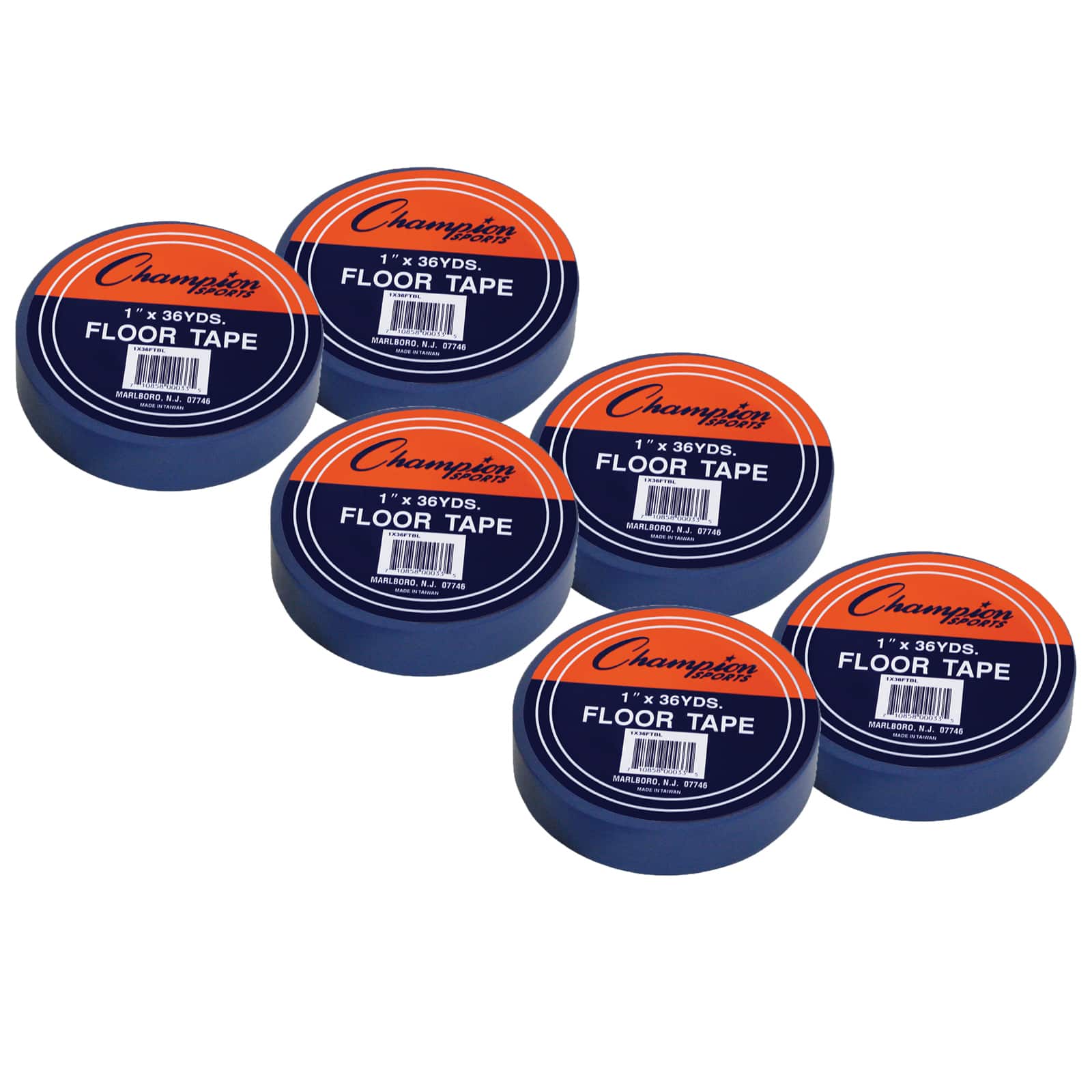 Champion Sports Floor Marking Tape, Pack of 6