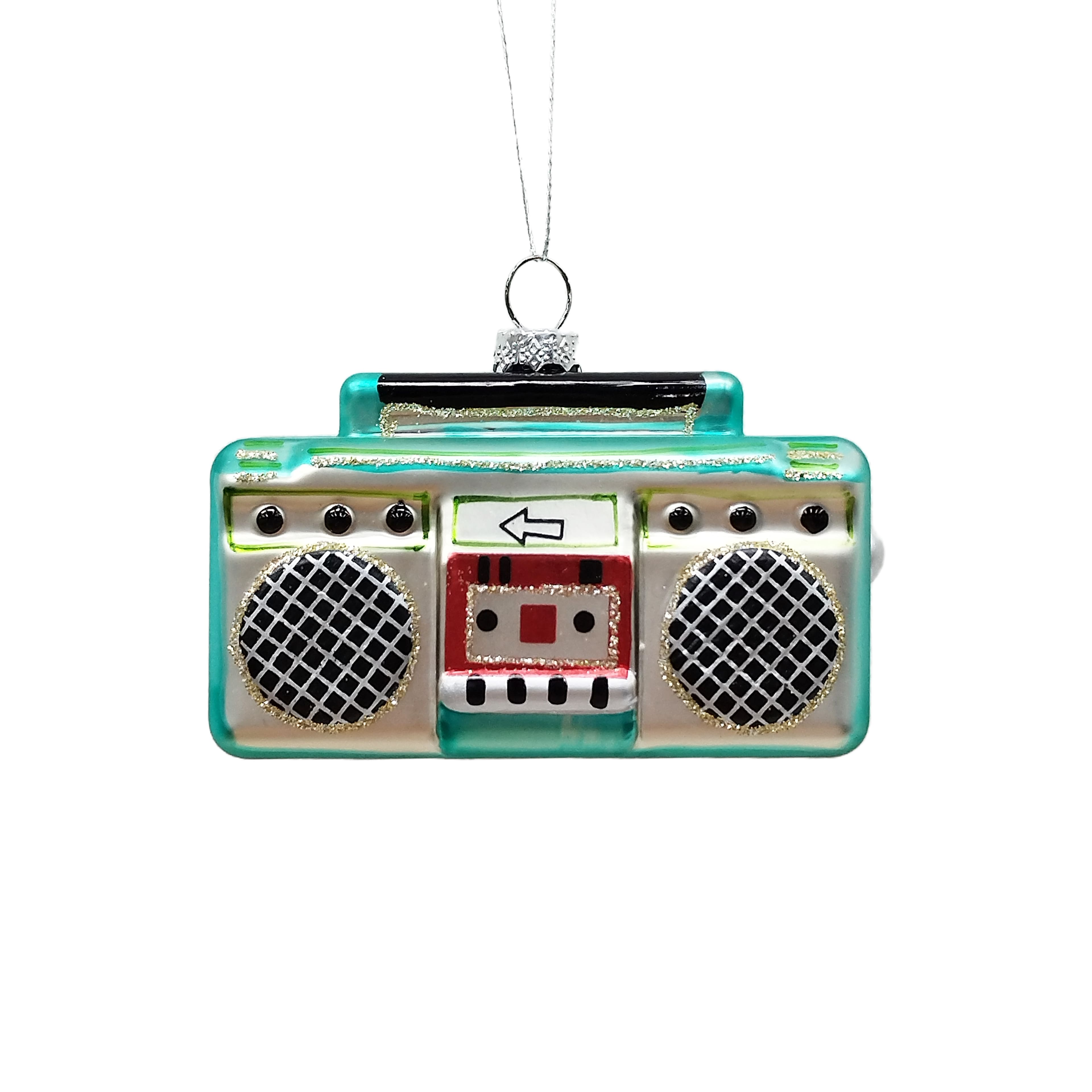 3.75&#x22; Boom Box Glass Ornament by Ashland&#xAE;