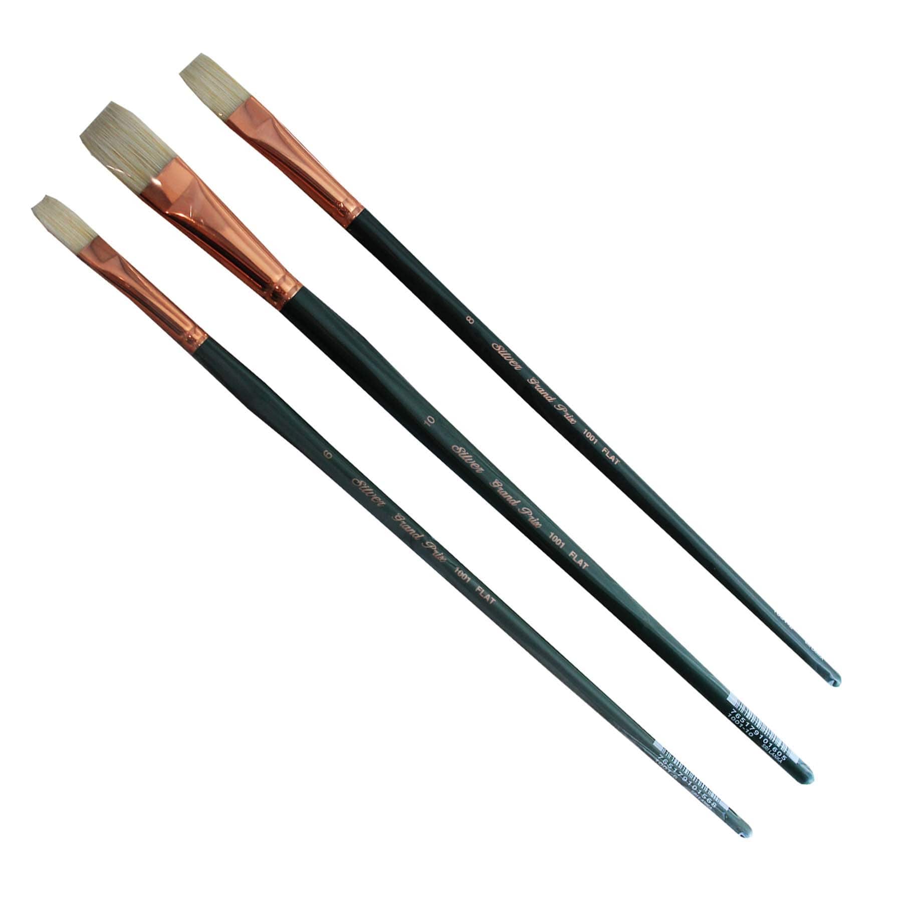 Silver Brush Limited Grand Prix Large Flats, 3 Brushes