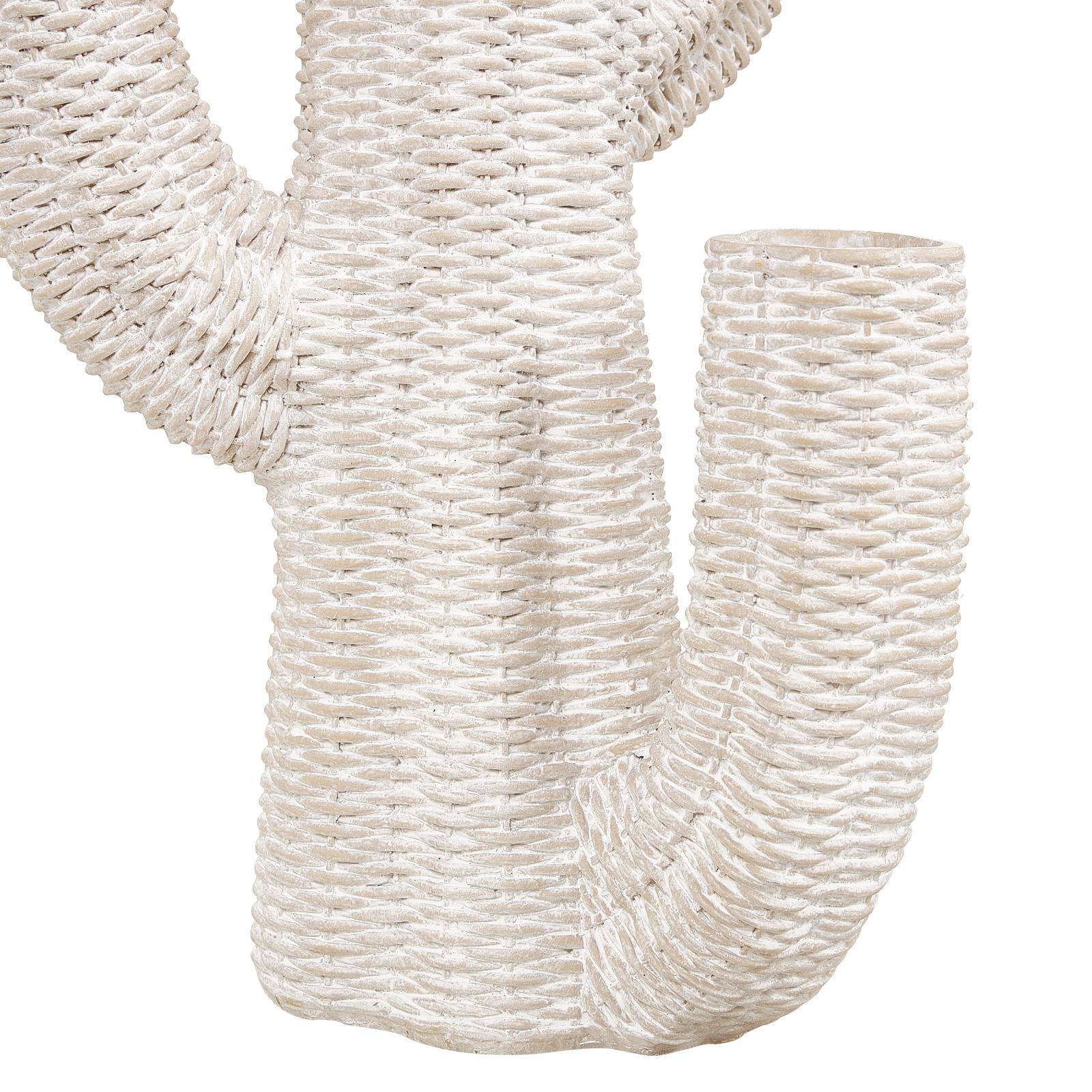 Cream Resin Cactus Textured Planter