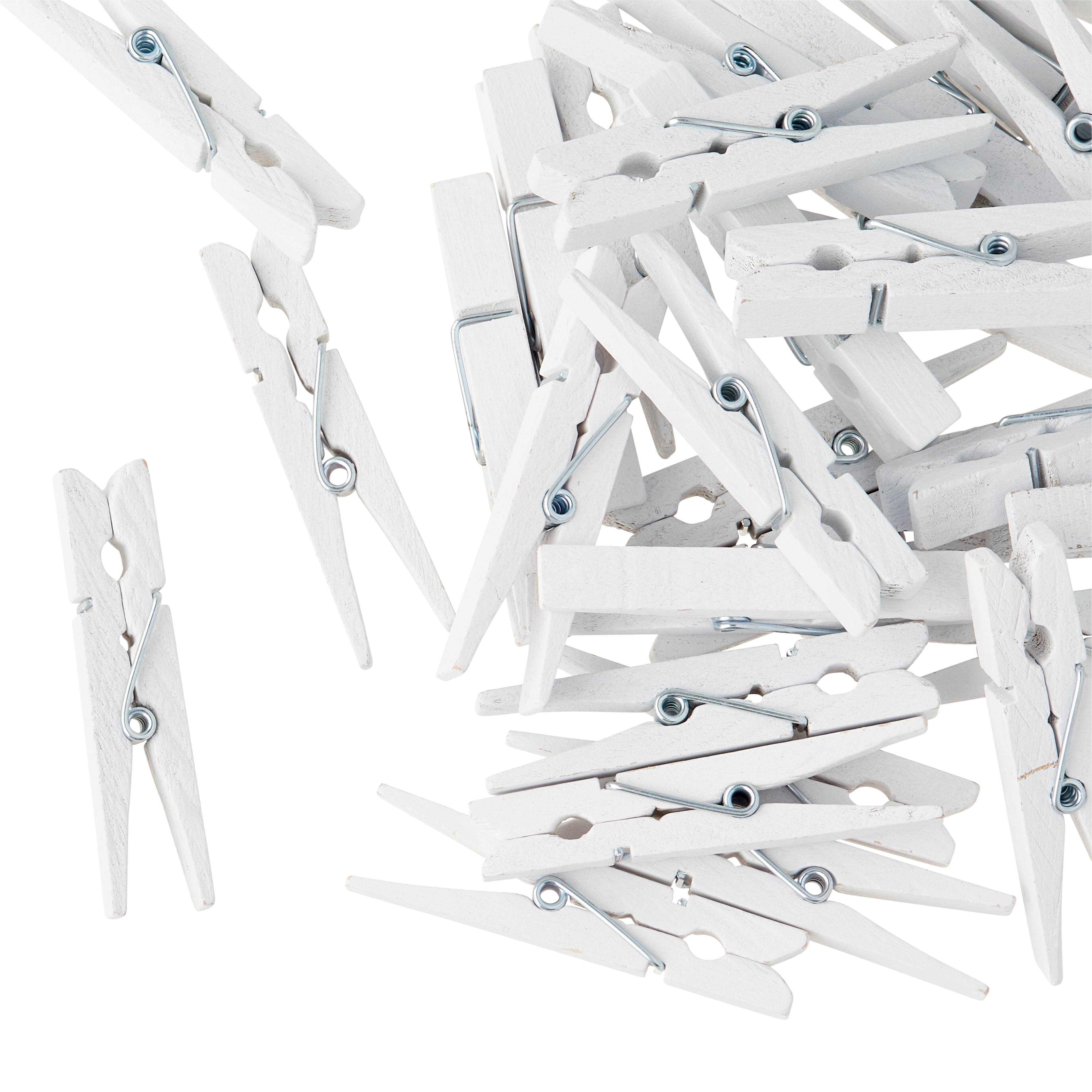 12 Packs: 30 ct. (360 total) White Medium Clothespin Embellishments by Recollections™