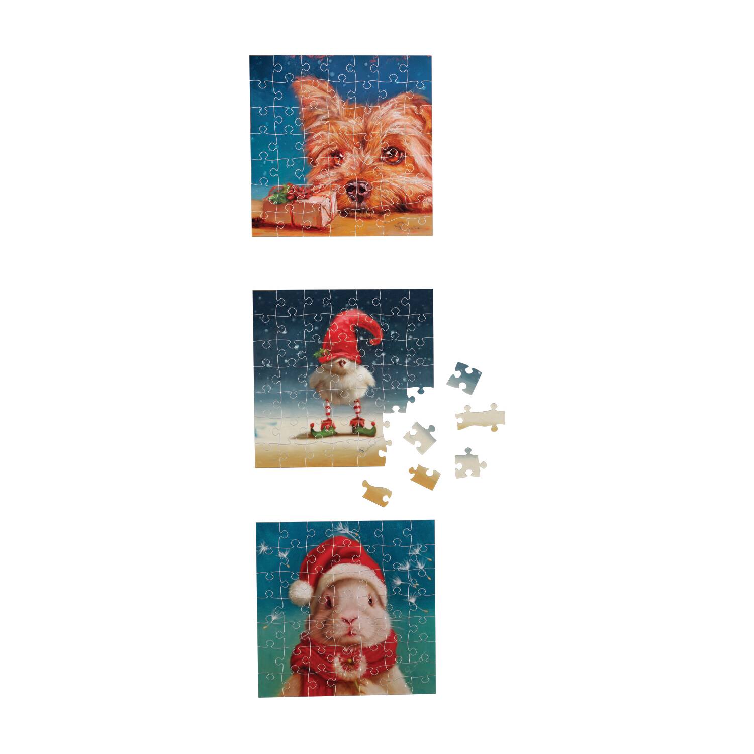 Christmas Animals Advent Calendar - 24 Jigsaw Puzzles: 24 x 50 Pcs
