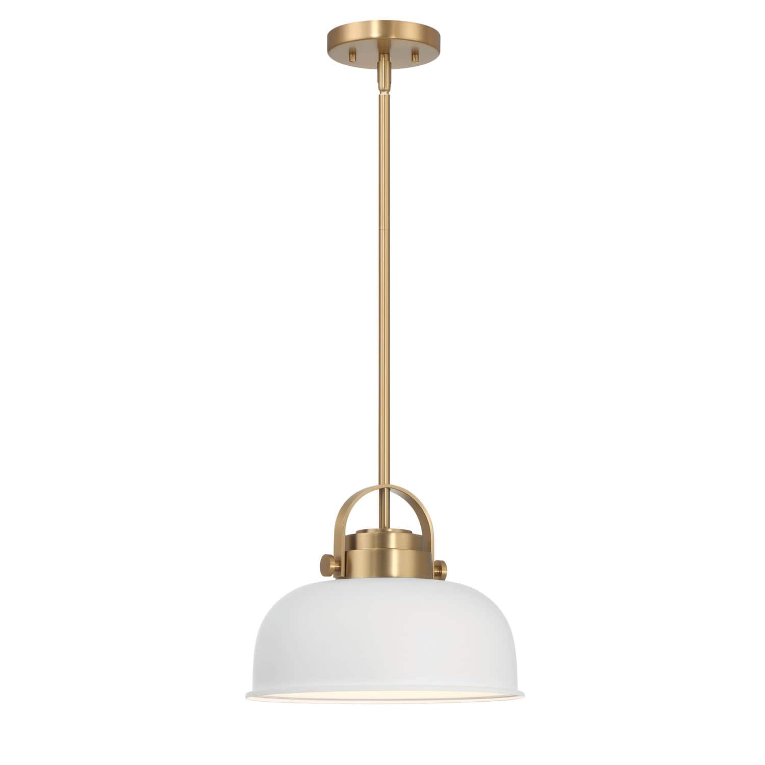 Arte White &#x26; Gold Industrial Metal 2-Tone Ceiling Light