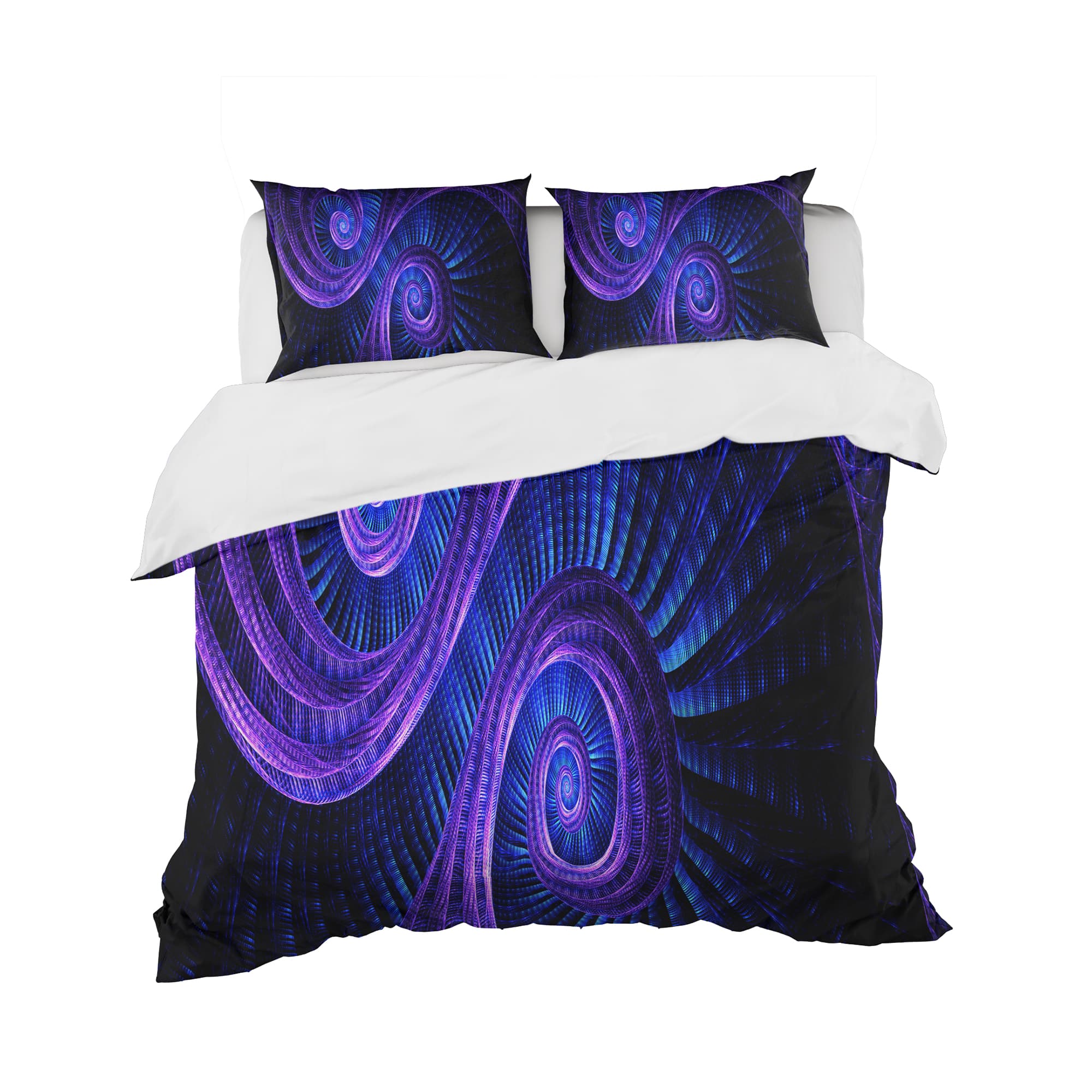 Designart 'Royal Purple & Blue Dream' Modern & Contemporary Bedding Set - Duvet Cover & Shams