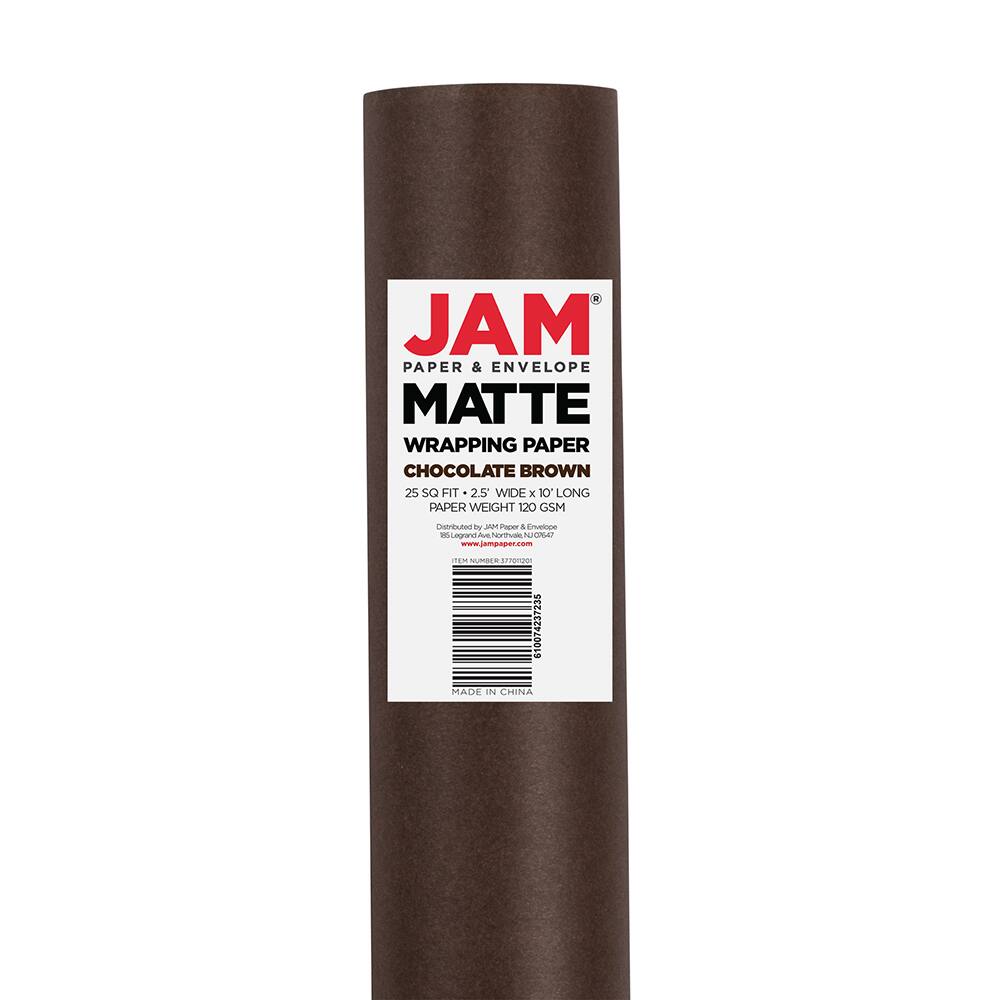  JAM Paper Gift Wrap - Matte Wrapping Paper - 50 Sq Ft Total  (30 in x 10 Ft Each) - Matte Black - 2 Rolls/Pack : Health & Household