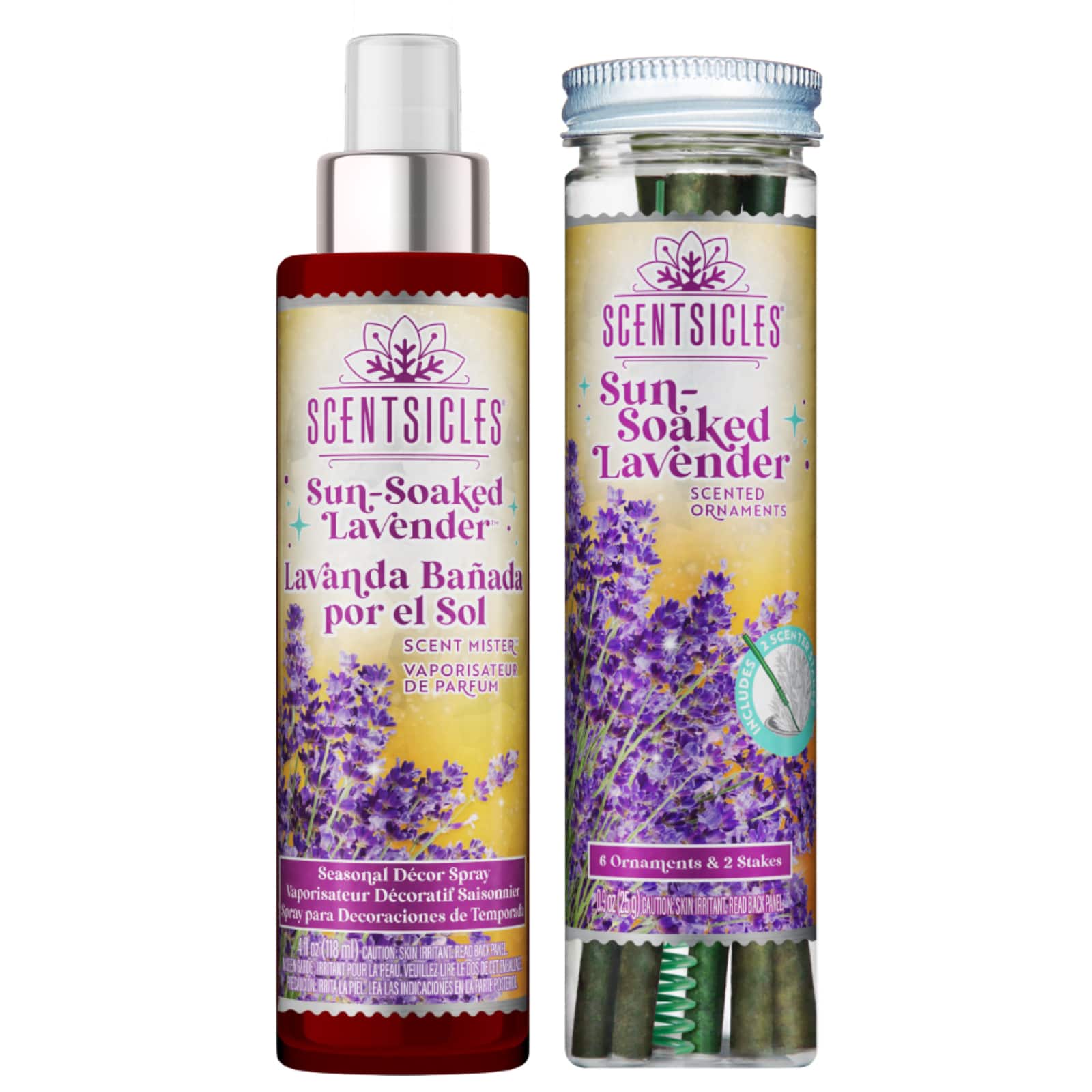 Scentsicles Sun-Soaked Lavender Stick 6ct and Scent Mister Sun-Soaked Lavender, 2 pack