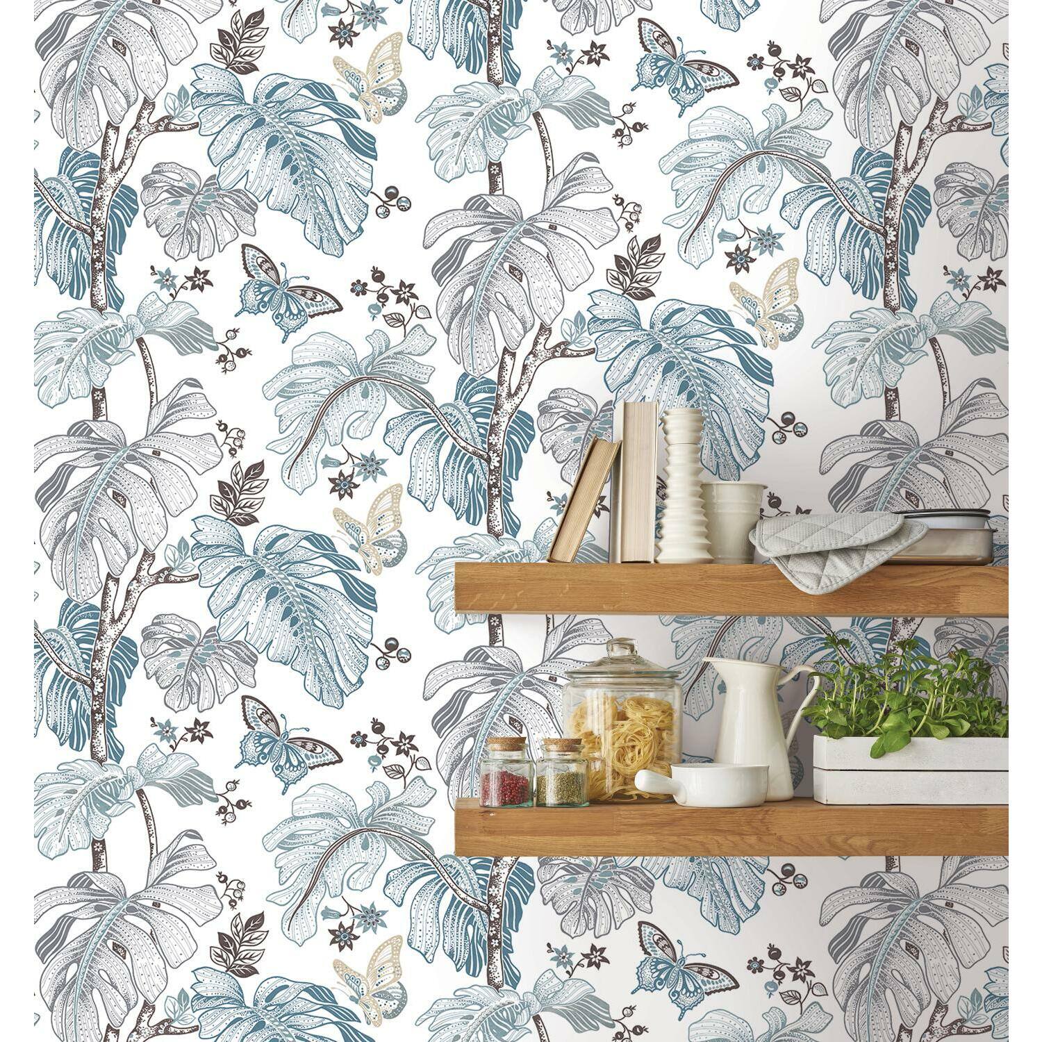 RoomMates Boho Palm Peel & Stick Wallpaper