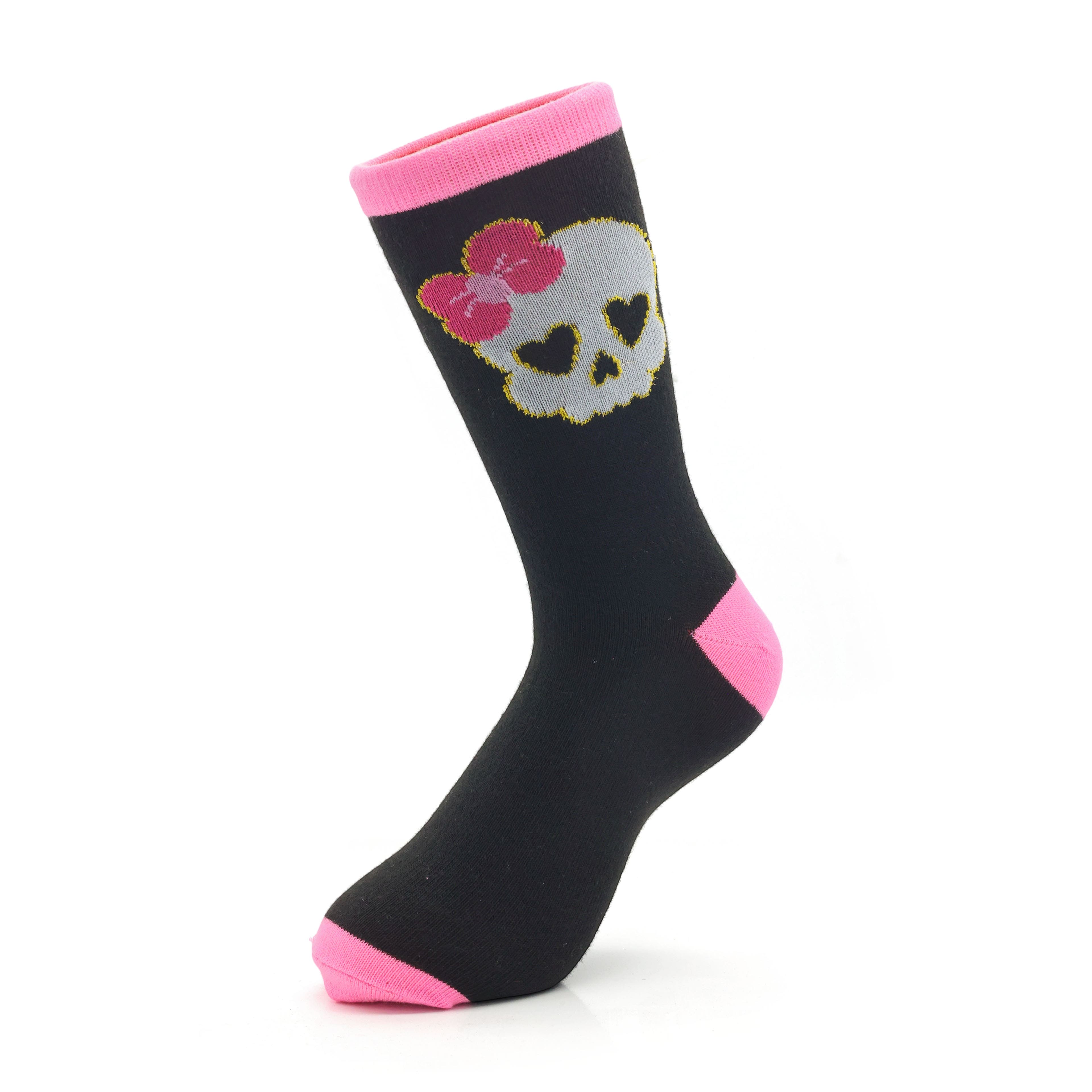 Sweet &#x26; Spooky Skull Adult Quarter Crew Socks by Celebrate It&#x2122;