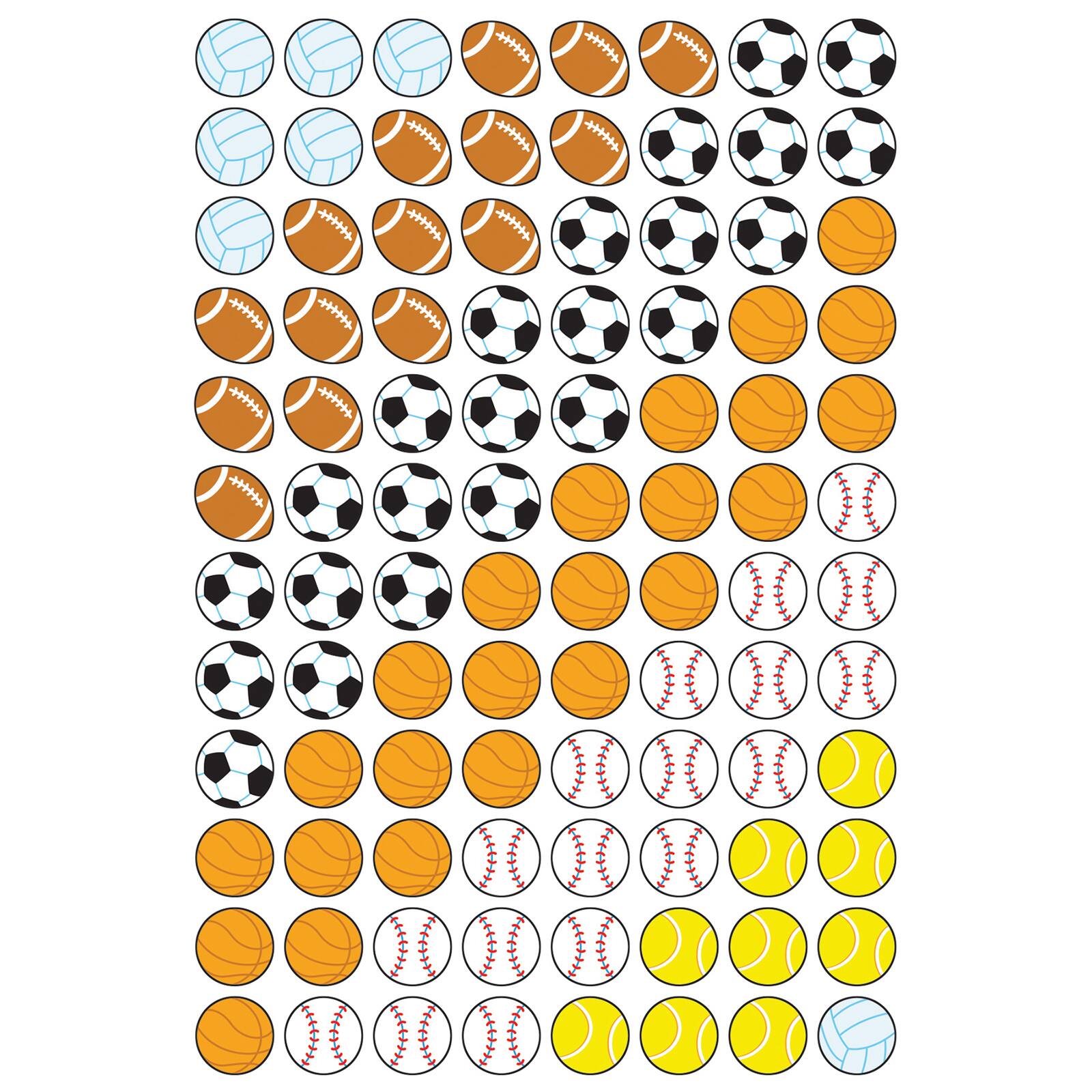 Trend Enterprises&#xAE; superShapes Sports Balls Stickers, 12 Packs of 800ct.